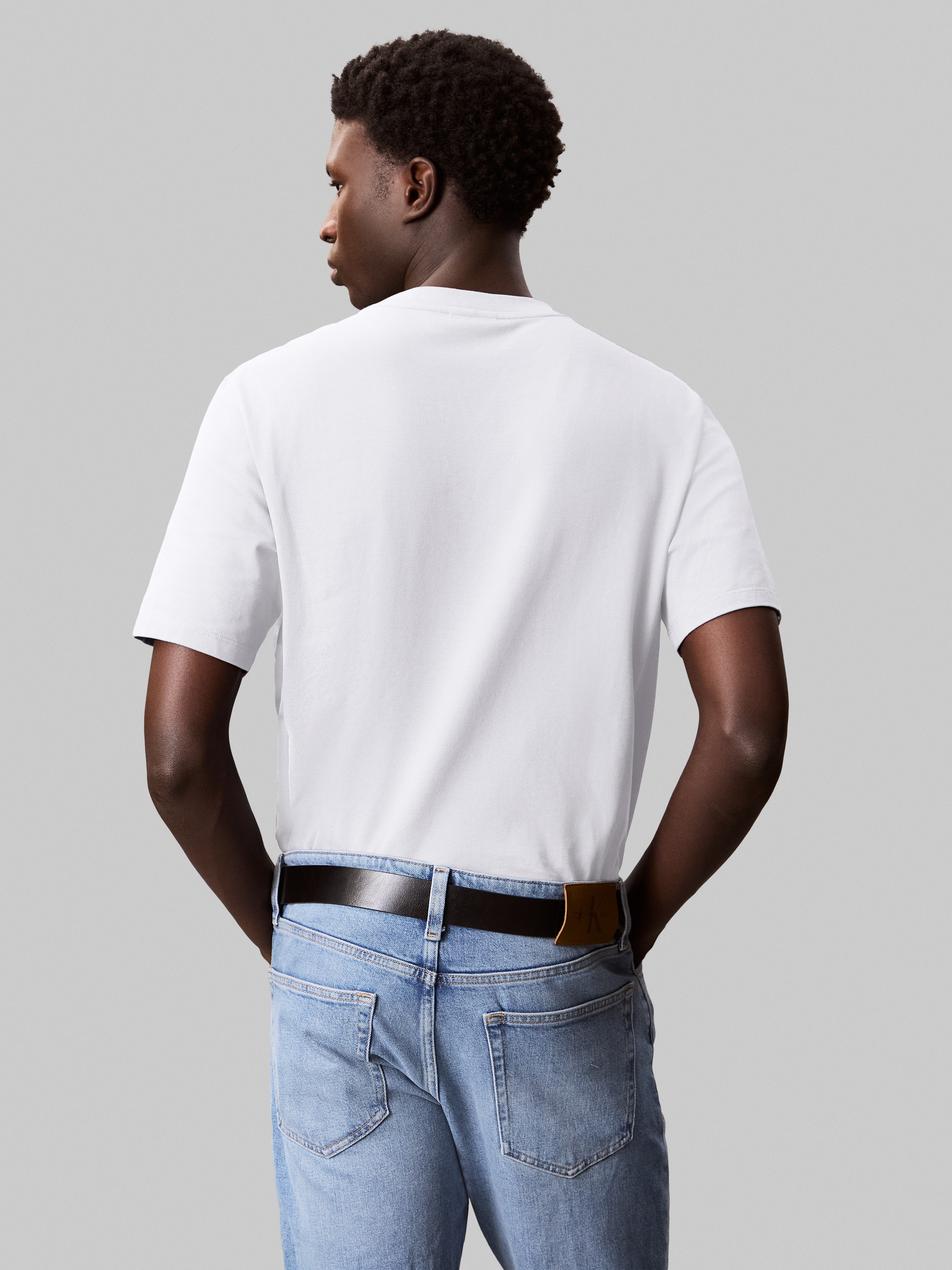 Calvin Klein T-Shirt »SS STRETCH PIQUE NANO EASY TEE«, Mit Rundhalsausschnitt