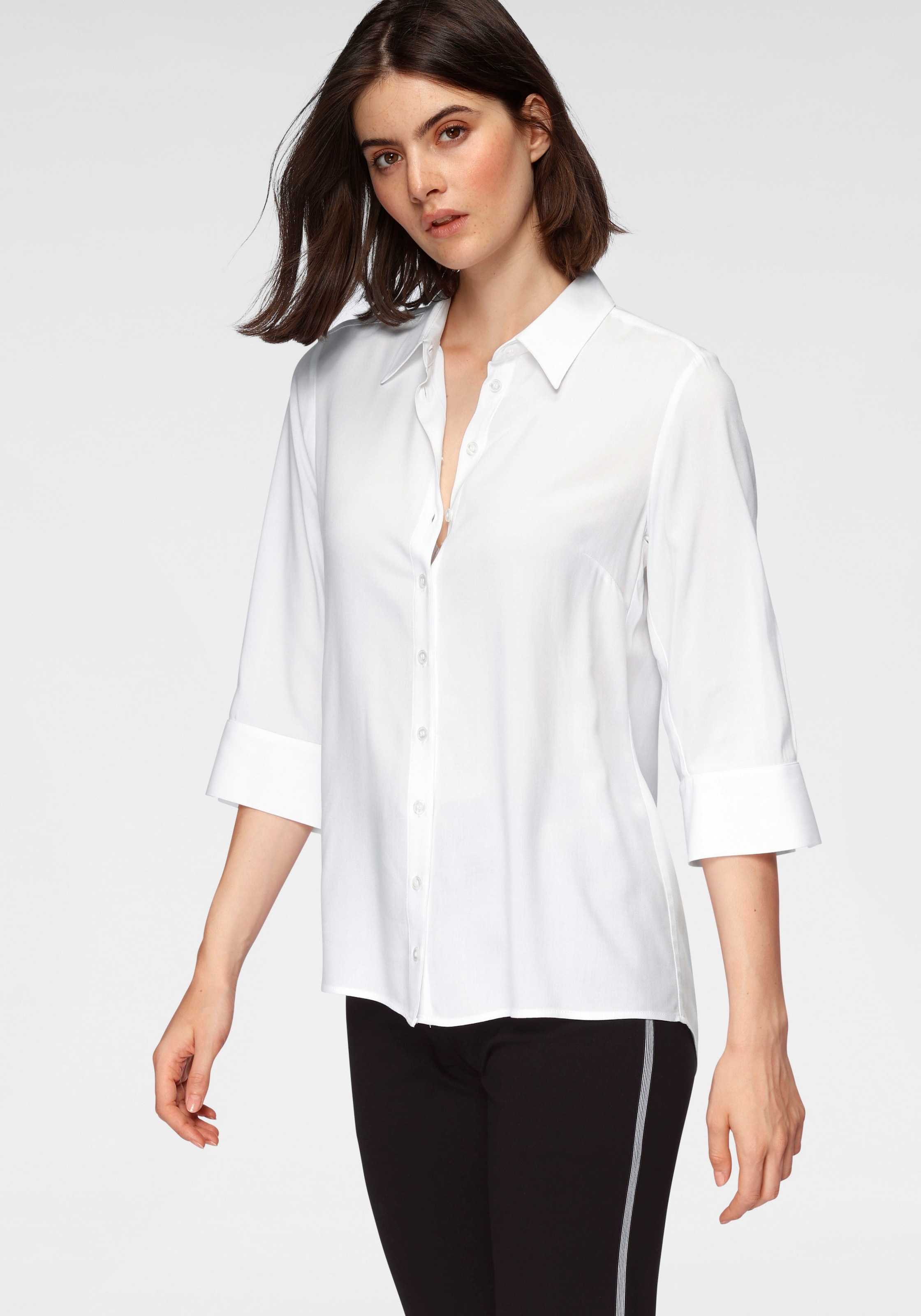 OTTO products Klassische Bluse, nachhaltig aus weicher LENZING™ ECOVERO™  Viskose online kaufen