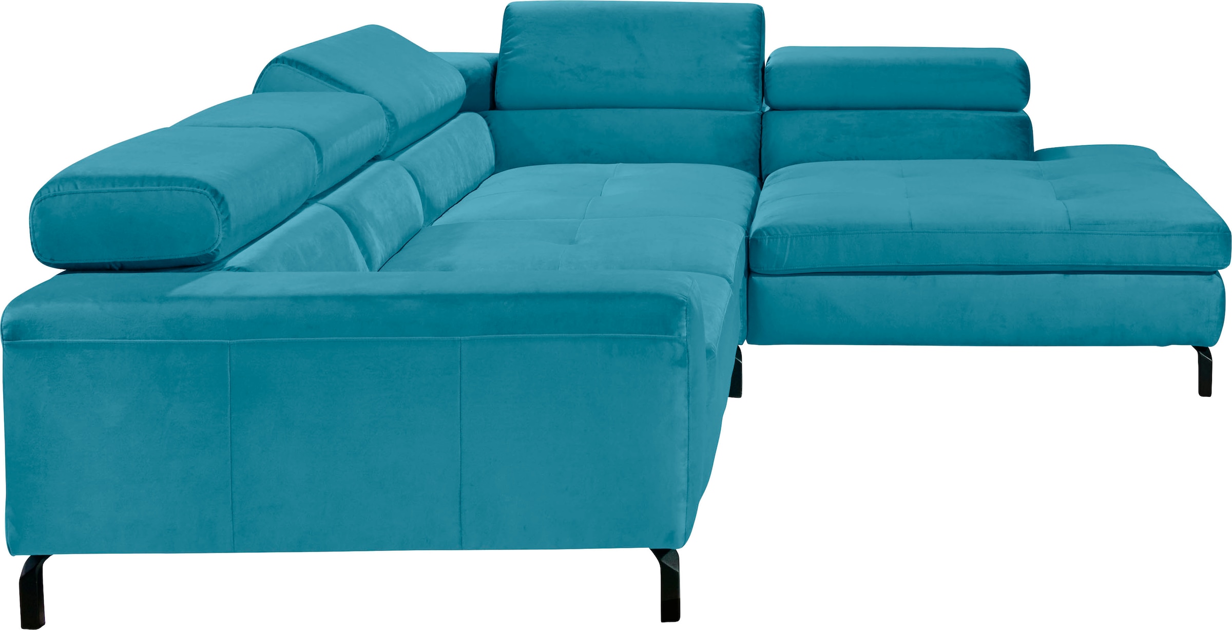 GALLERY M branded by Musterring Ecksofa »Felicia Due L-Form«, Wahlweise mit Sitzvorzug, inkl. Kopfteilverstellung, Sitzhöhe 43 cm