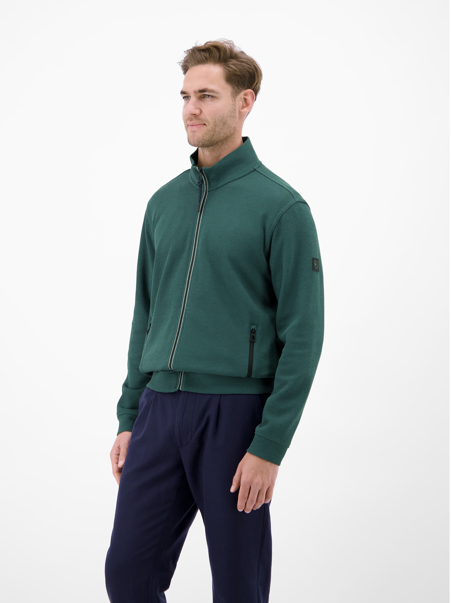 LERROS Sweatjacke »Jacke aus Baumwollmix mit Taschen«