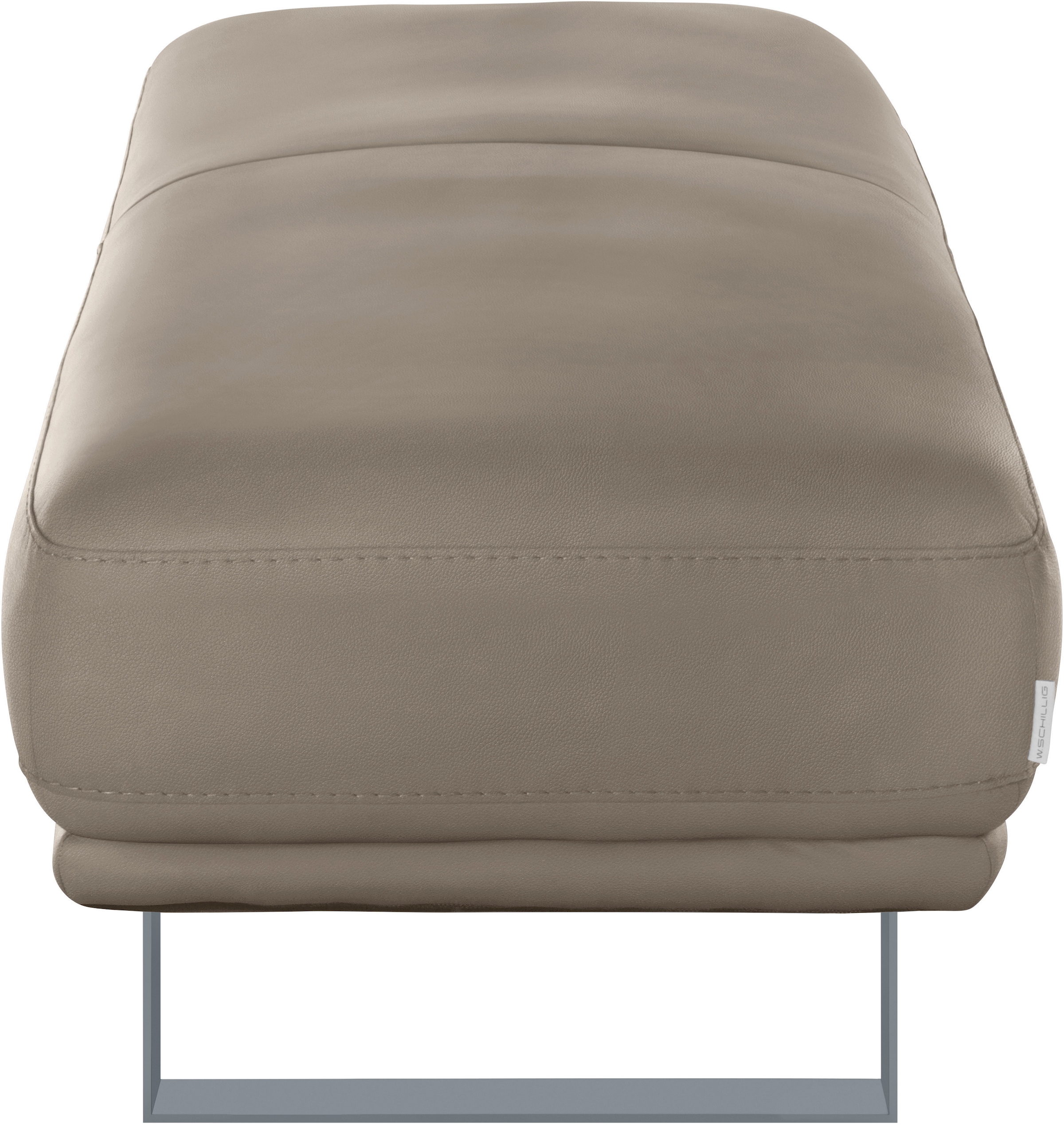 W.SCHILLIG Hocker »montanaa«, mit Metallkufen in Silber matt, Breite 141 cm