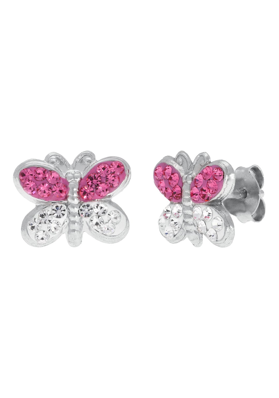 Firetti Paar Ohrstecker »Schmuck Geschenk Silber 925 Ohrschmuck Schmetterling«, mit Kristallstein