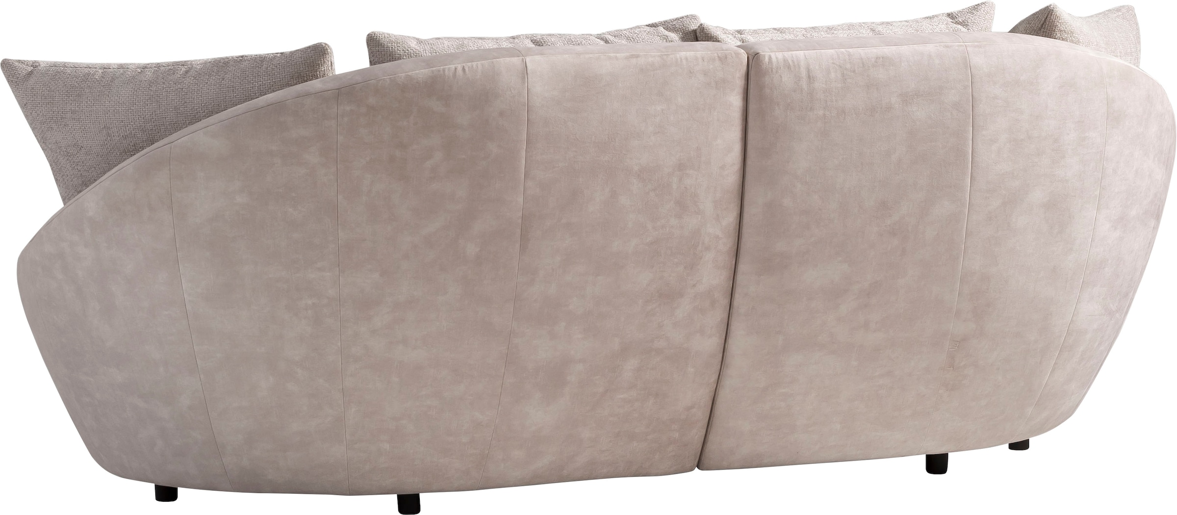 TRENDMANUFAKTUR Big-Sofa »Maui, inklusive 4 Rückenkissen und 2 Zierkissen, Designersofa«, Organische Form, Sofa frei im Raum stellbar, moderne Optik