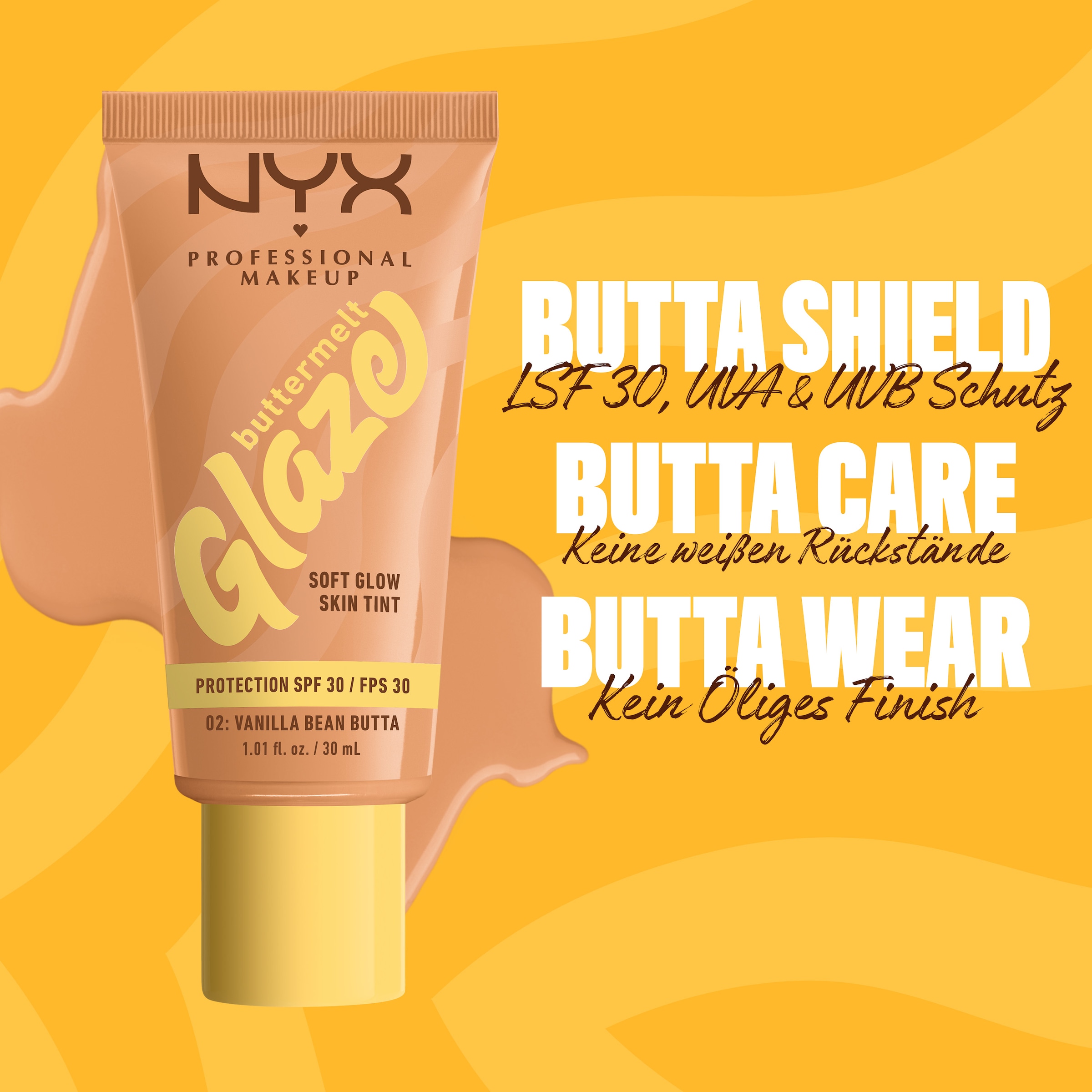 NYX Foundation »NYX Professional Makeup Buttermelt Glaze Foundation LSF 30«