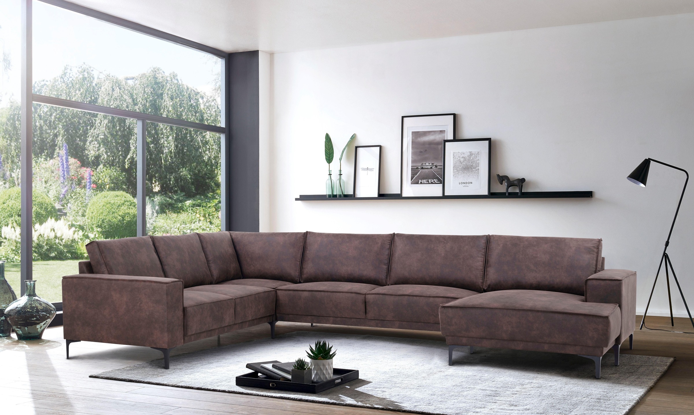 Places of Style Wohnlandschaft »XXL Sofa Oland, Struktur, Flachgewebe, Luxu günstig online kaufen