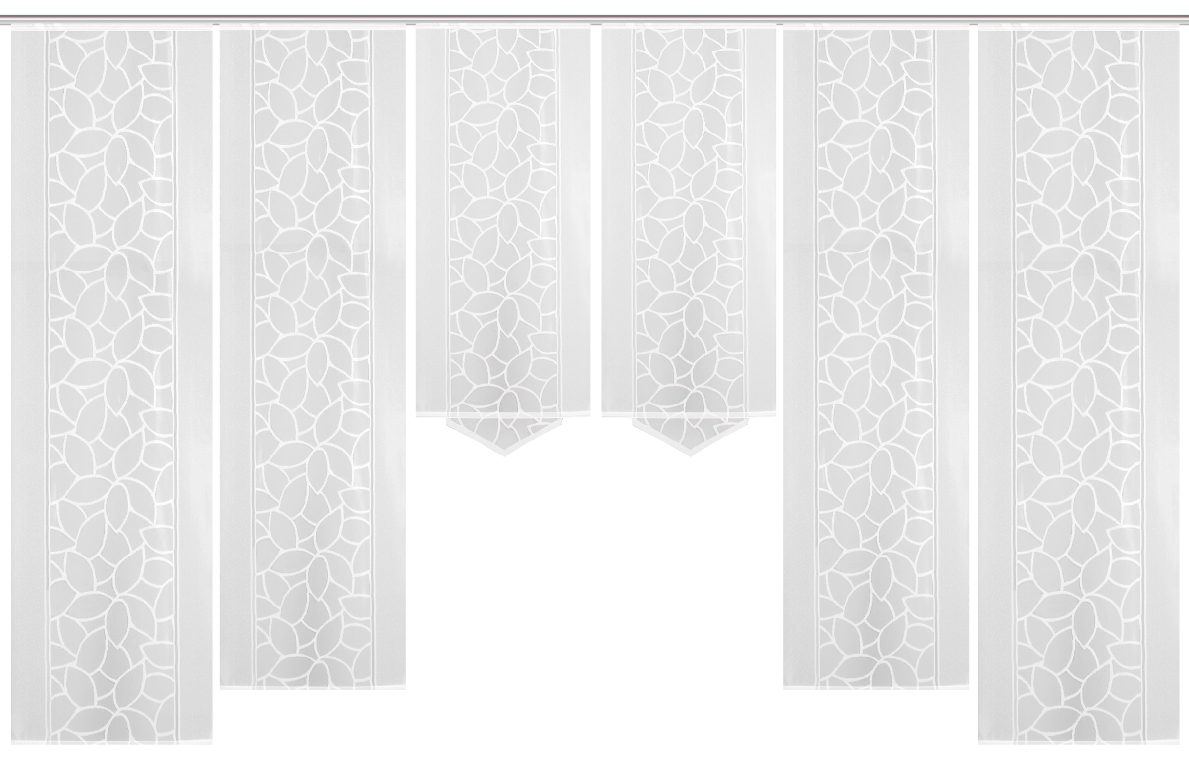 HOME WOHNIDEEN Schiebegardine »JENNA«, (6 St.), Schiebevorhang Jacquard Set, HxB: 245x57