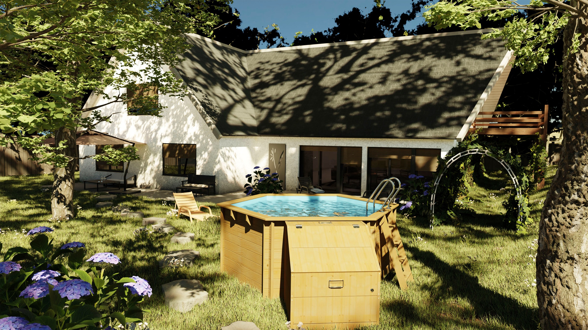 Gre Gerätehaus »Technikraum abschließbar« französische Kiefer, BxTxH: 88x100x130 cm