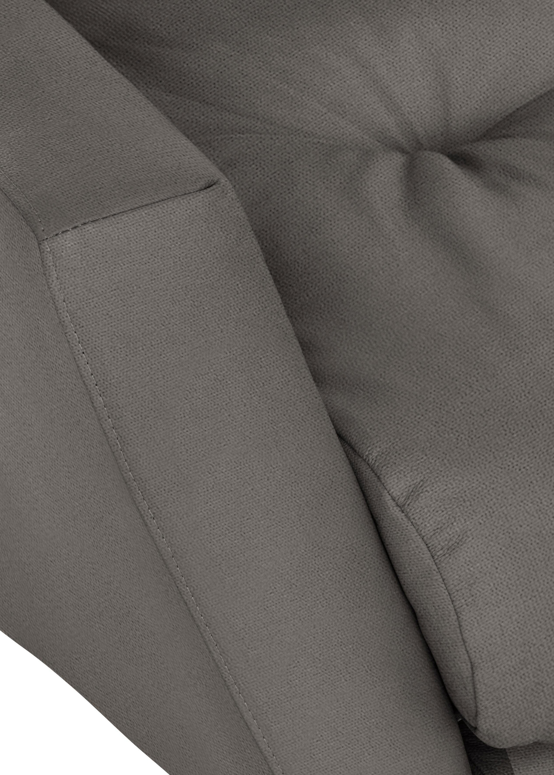 W.SCHILLIG Big-Sofa »softy«, mit dekorativer Heftung im Sitz, Füße schwarz pulverbeschichtet