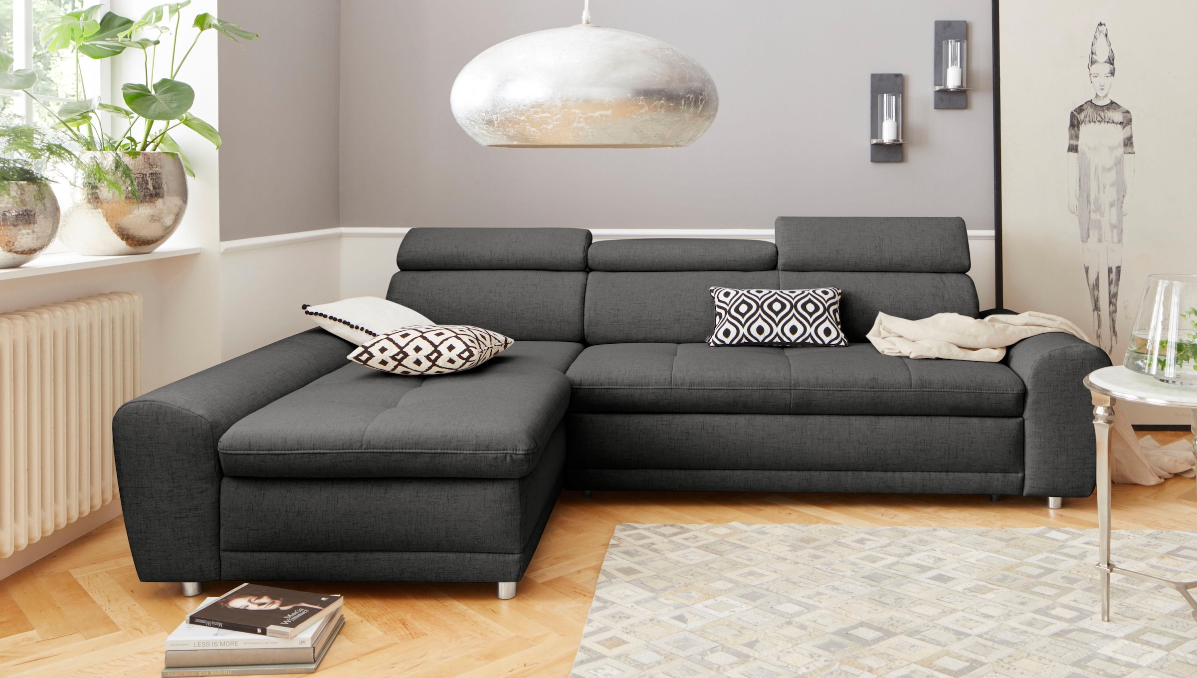 sit&more Ecksofa »Riva L-Form«, inklusive Kopteilverstellung, wahlweise mit günstig online kaufen