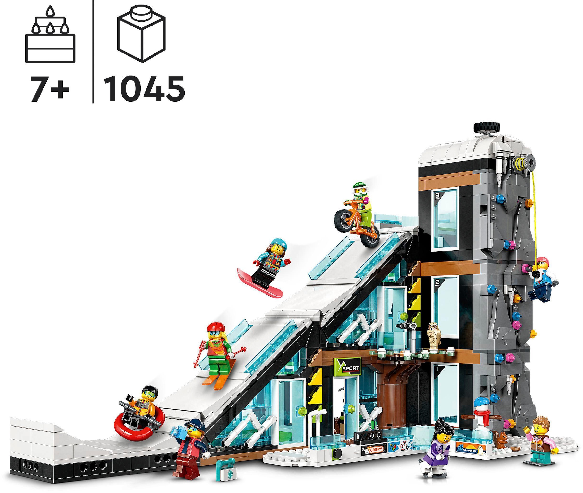 LEGO® Konstruktionsspielsteine »Wintersportpark (60366), LEGO® City«, (1045 St.), Made in Europe