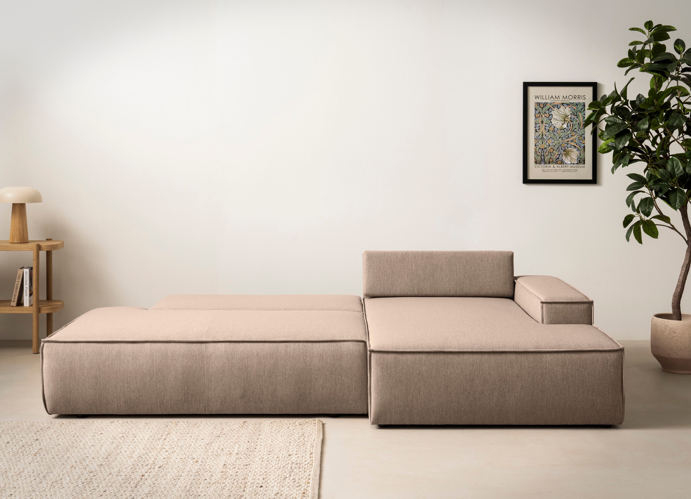 Home affaire Ecksofa »SHERWOOD, Schlafsofa in L-Form offen (275cm), Cord, L günstig online kaufen