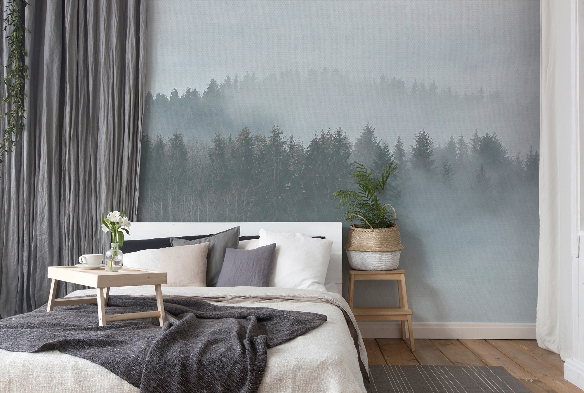 living walls Fototapete »Designwalls Misty Forest«, Vlies, Wand, Schräge, Decke