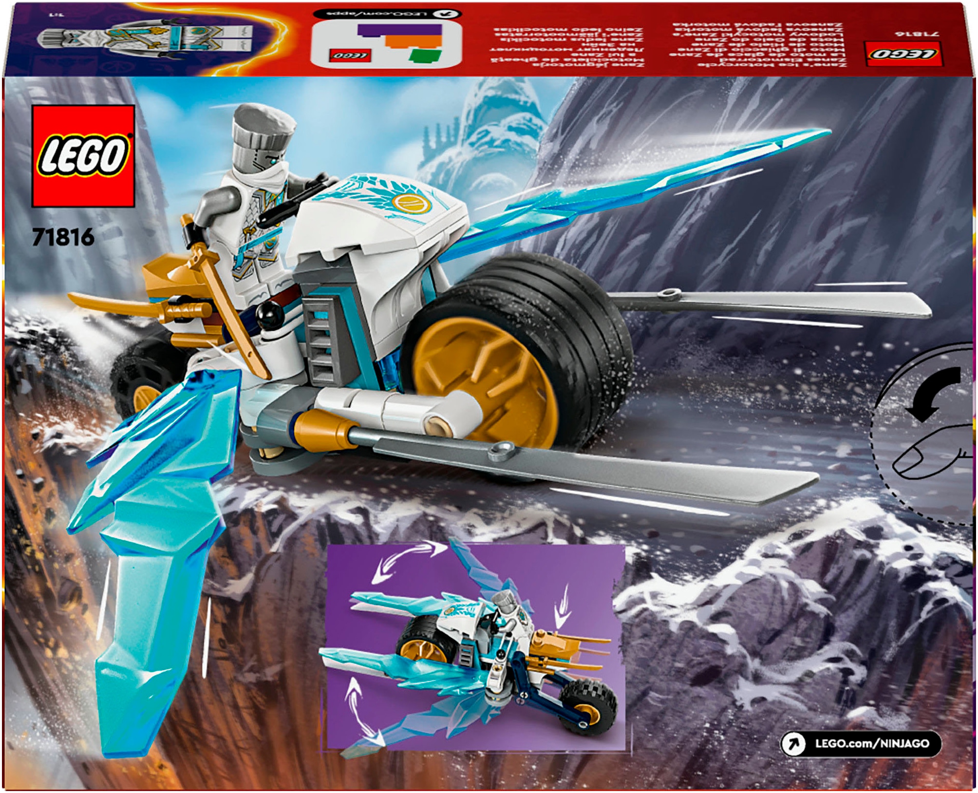 LEGO® Konstruktionsspielsteine »Zanes Eismotorrad (71816), LEGO Ninjago«, (84 St.), Made in Europe