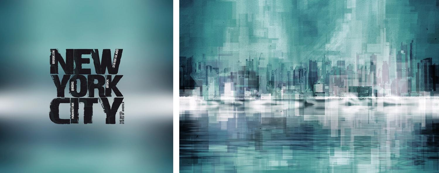 queence Leinwandbild »New York City«, Abstrakte-Kunst-Modern-Spa-Spa Bilder günstig online kaufen