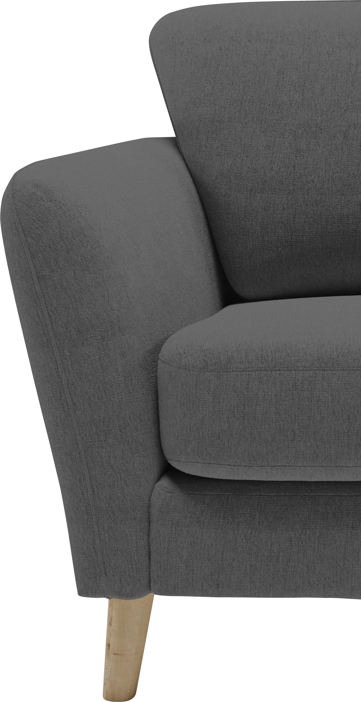 Home affaire Ecksofa »MARSEILLE 278/202 cm, L-Form, Ottom. rechts/links«, Massivholzbeine aus Eiche, in verschieden Bezügen und Farbvarianten
