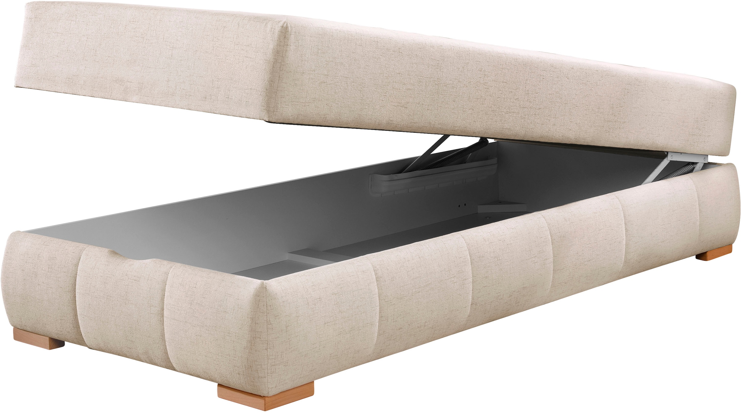 OTTO home Boxbett »Wehma« ohne Kopfteil, inklusive Topper und Bettkasten