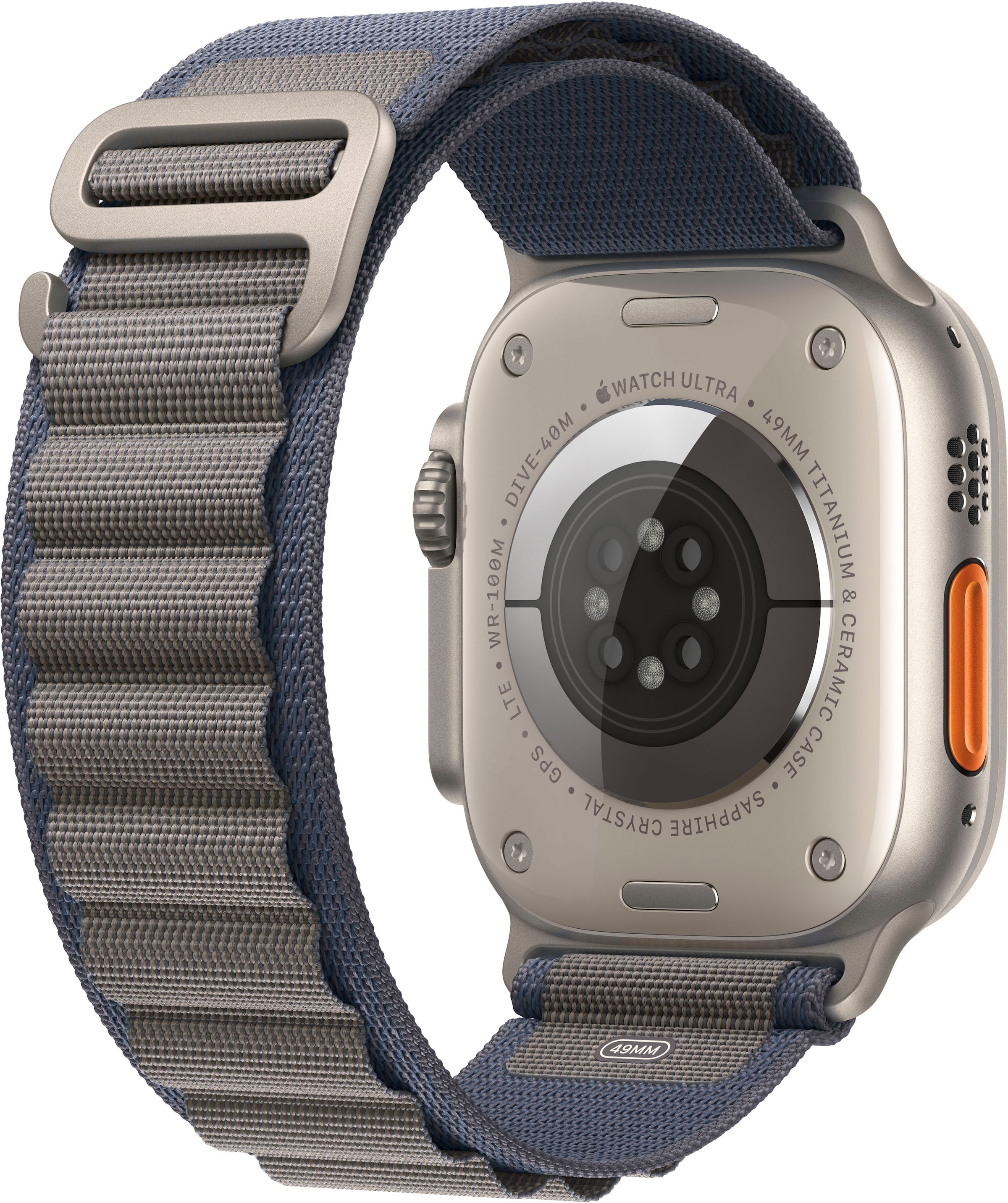 Apple Smartwatch »Watch Ultra 2 GPS 49 mm + Cellular Titanium S«, (Watch OS 10 Alpine Loop)