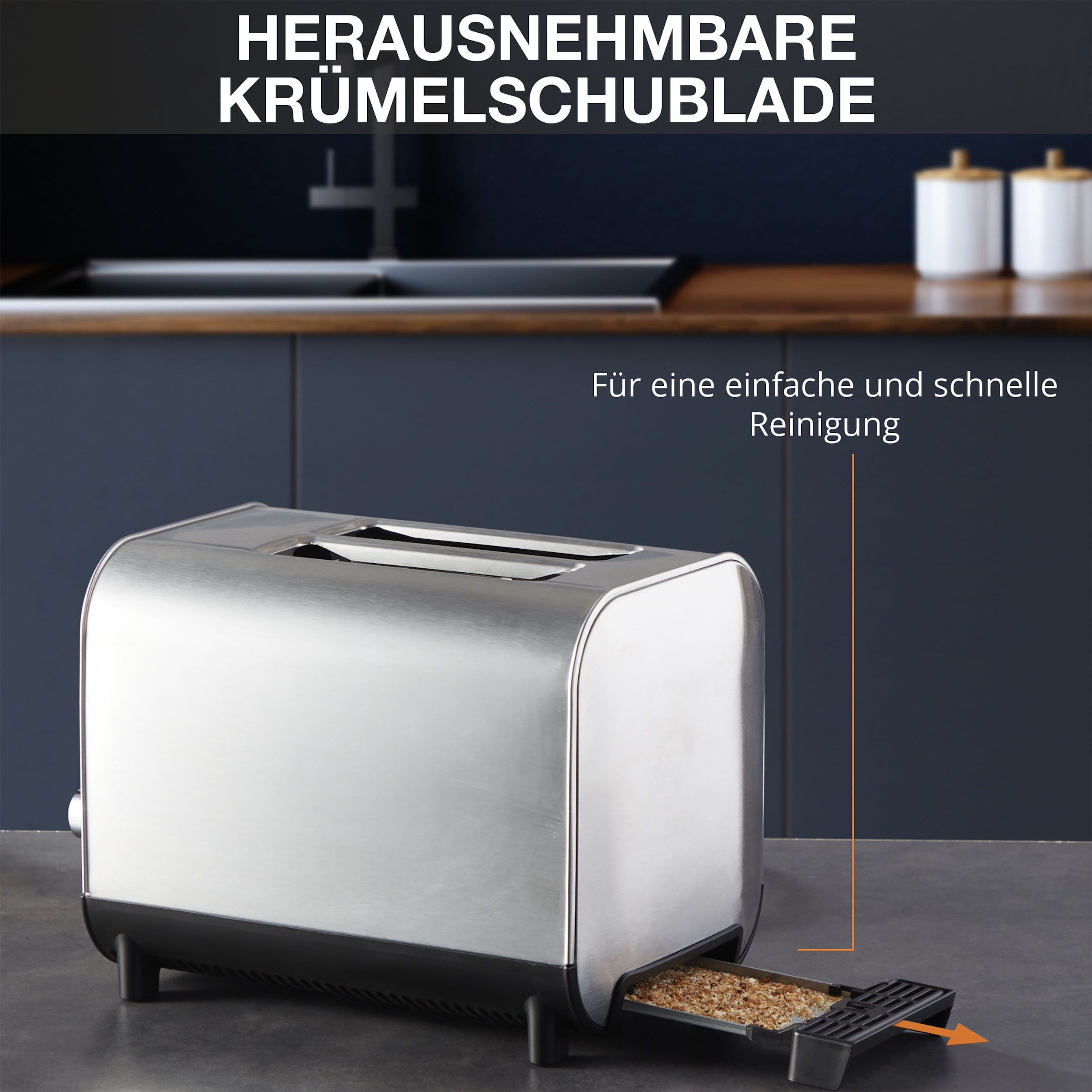 Krups Toaster »KH682D Excellence«, 2 Schlitze, 850 W, berührungsempfindliche Tasten, Anhebevorrichtung, 8 Bräunungsstufen