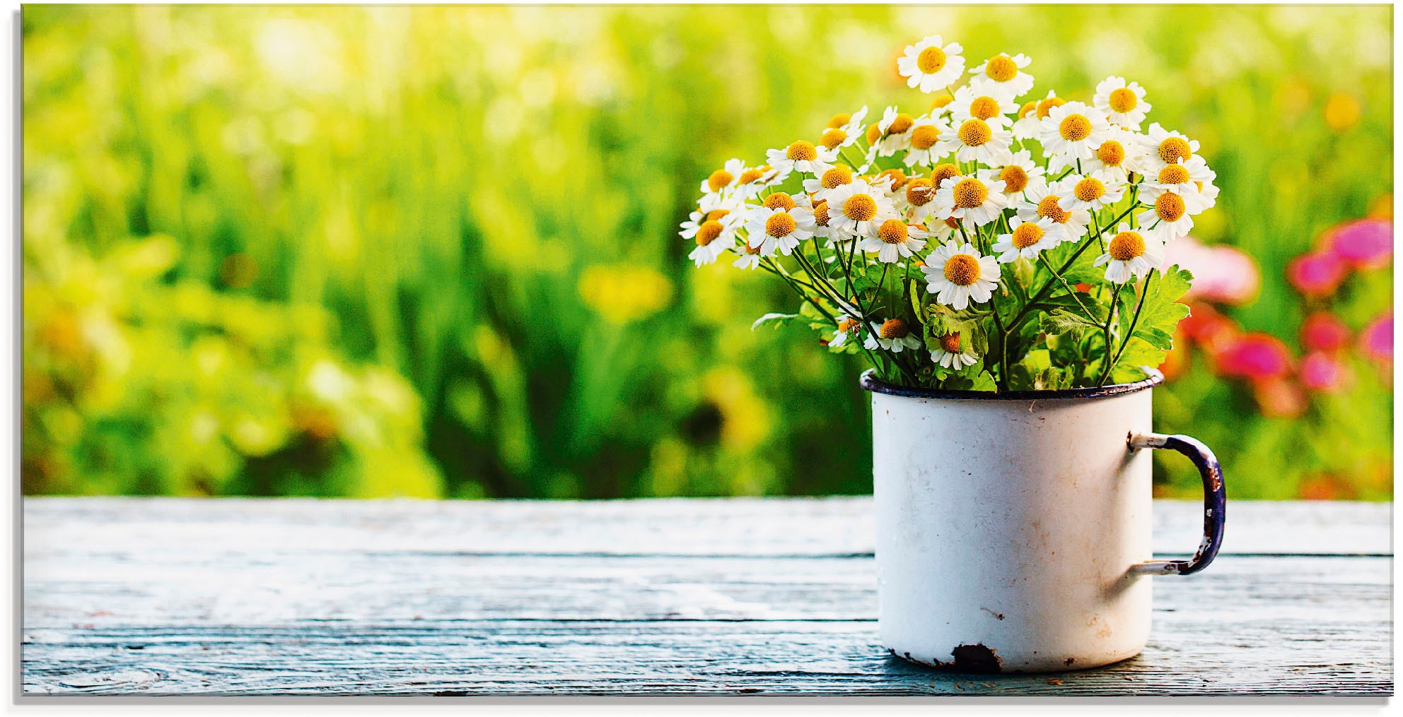 Artland Glasbild »Frühlingsgarten mit Gänseblümchen«, Blumen, (1 St.), in verschiedenen  Größen online bestellen