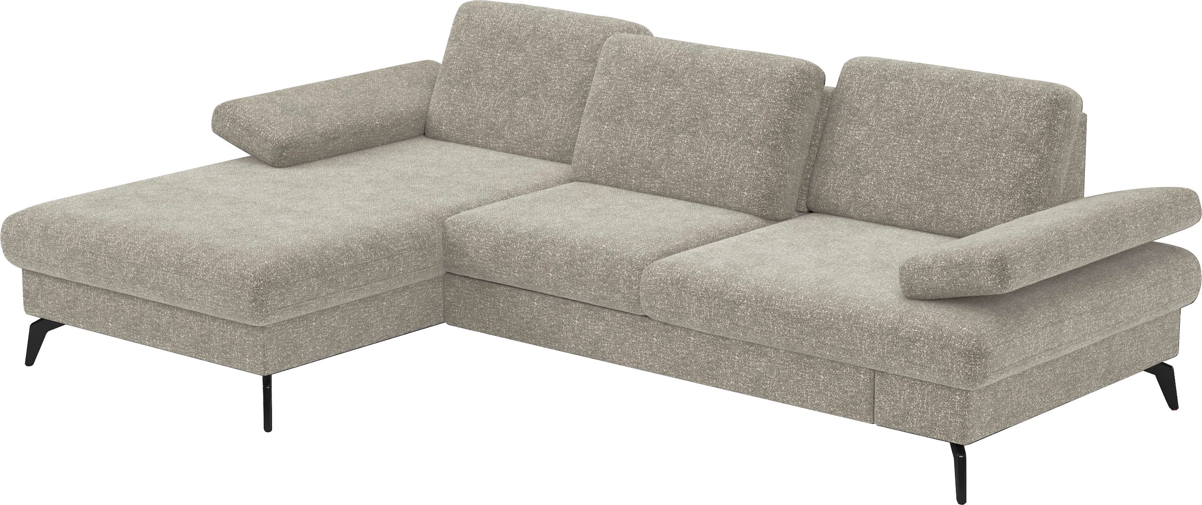 sit&more Ecksofa »Morris L-Form, inkl. Sitztiefenverstellung«, wahlweise mit Armteilverstellung, Bettfunktion & Bettkasten