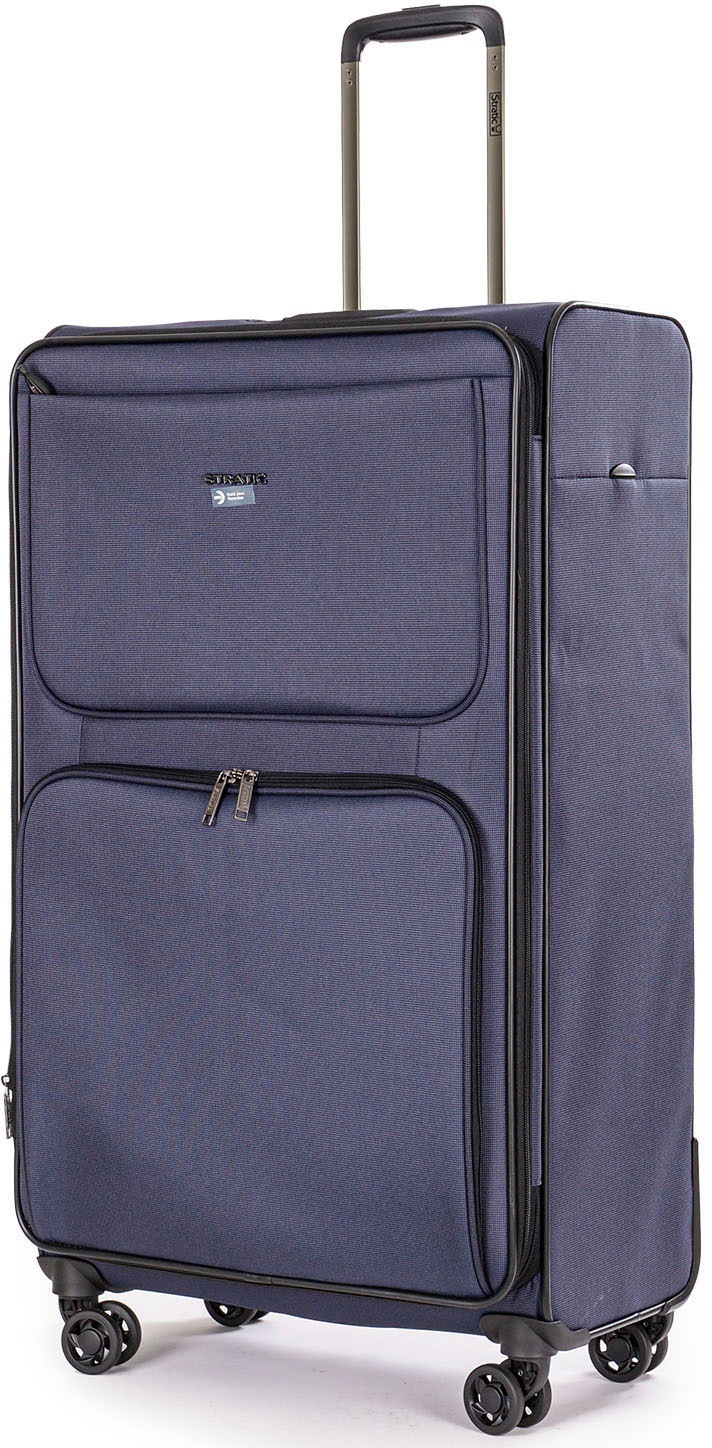 Stratic Weichgepäck-Trolley »Bendigo Light + L, navy«, 4 Rollen, Reisekoffer großer Koffer Aufgabegepäck TSA-Zahlenschloss