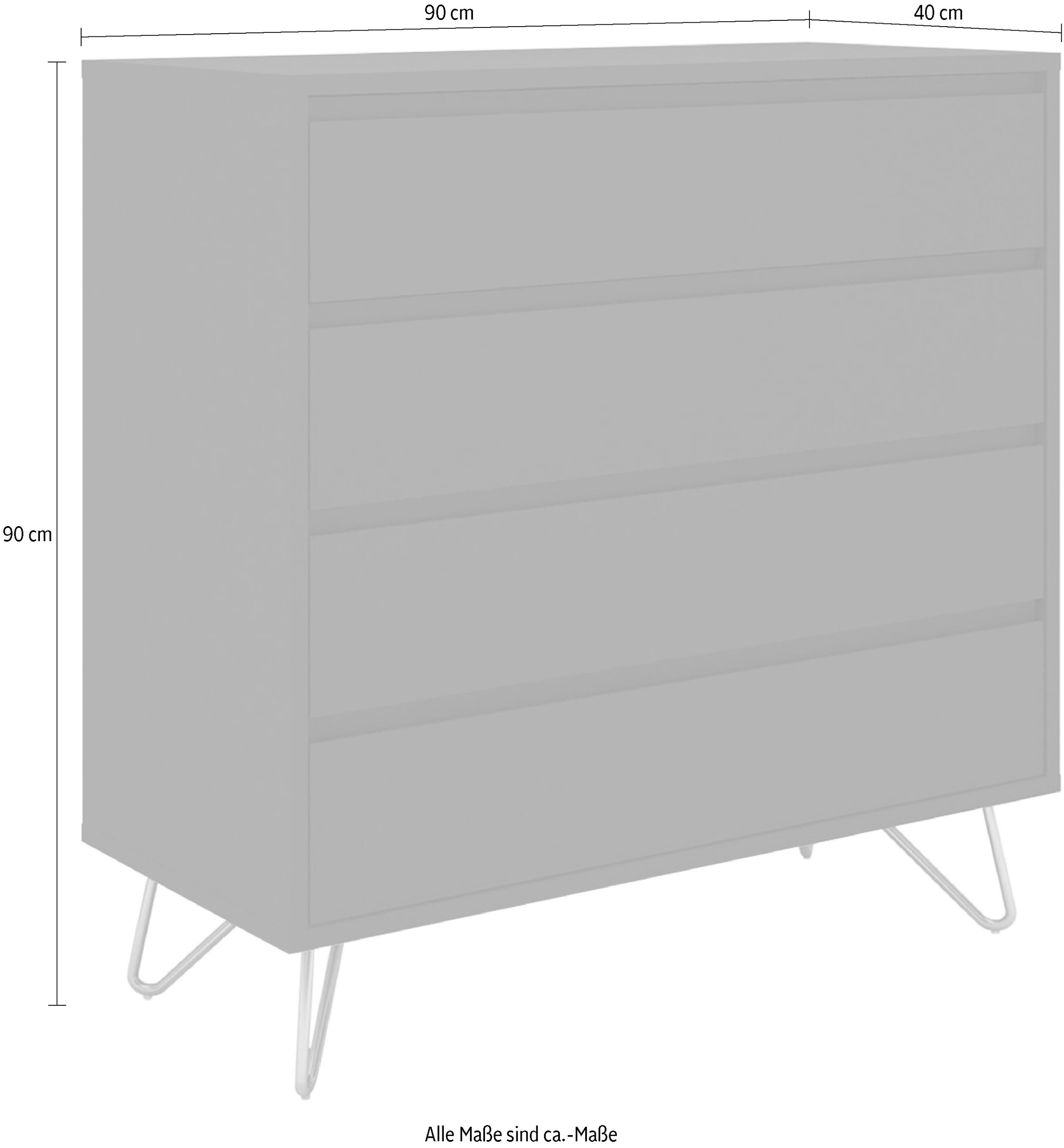 SalesFever Kommode, in tollen Farben, Sideboard, Flurschrank, Anrichte