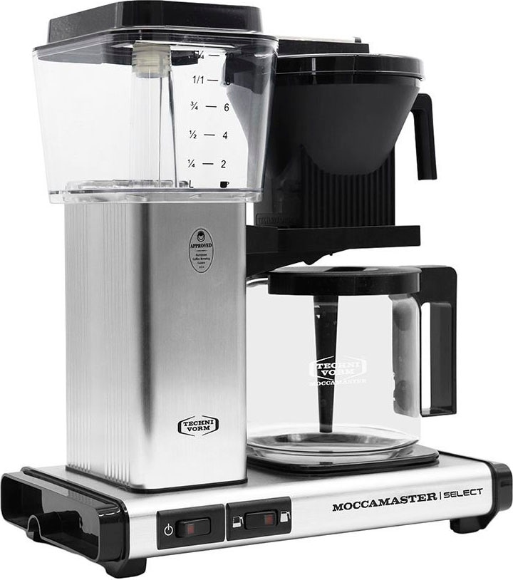 l Select 1,25 bestellen Moccamaster 1x4 »KBG Filterkaffeemaschine brushed«, Kaffeekanne, Papierfilter,
