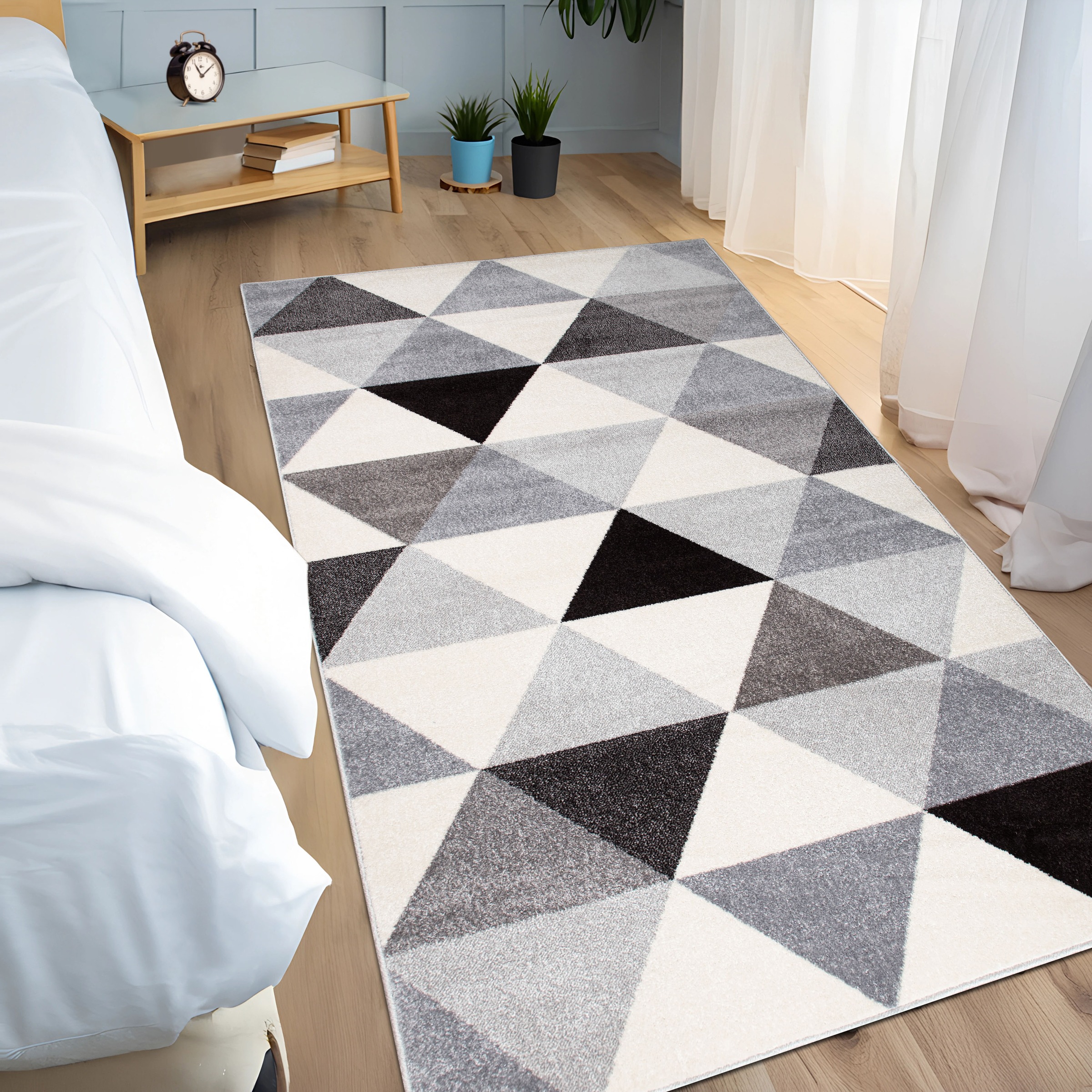 my home Teppich »Berlad Geo«, rechteckig, 9 mm Höhe, mit besonders weichem Flor, Kurzflor, modernes geometrisches Design