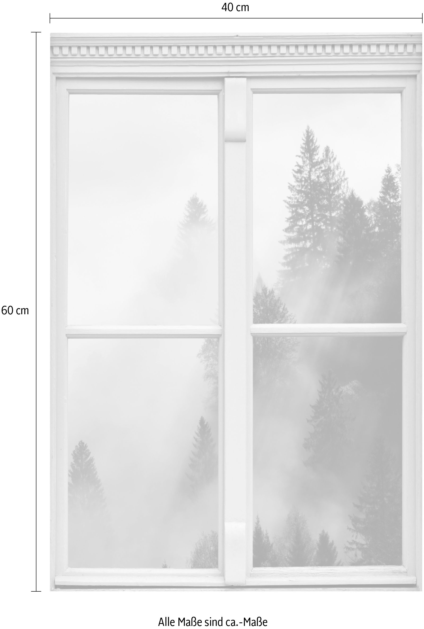 queence Wandsticker »Nebel« Wandsticker, Wandbild, selbstklebend, 3D, Fenst günstig online kaufen