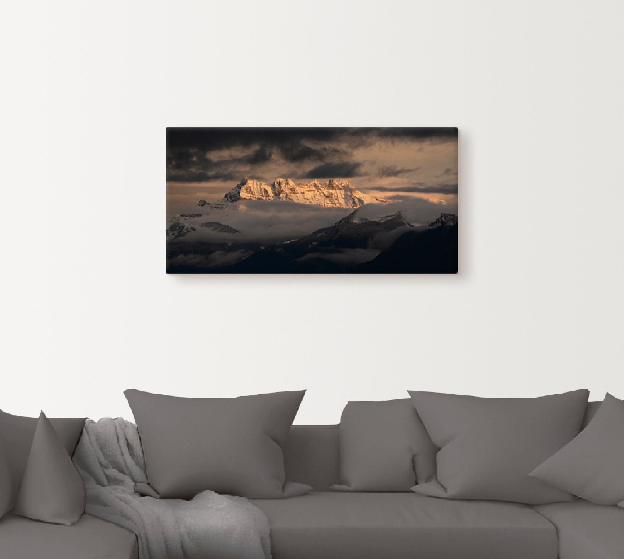 Artland Wandbild "Dents du Midi, Schweizer Berge", Berge, (1 St.), als Lein günstig online kaufen