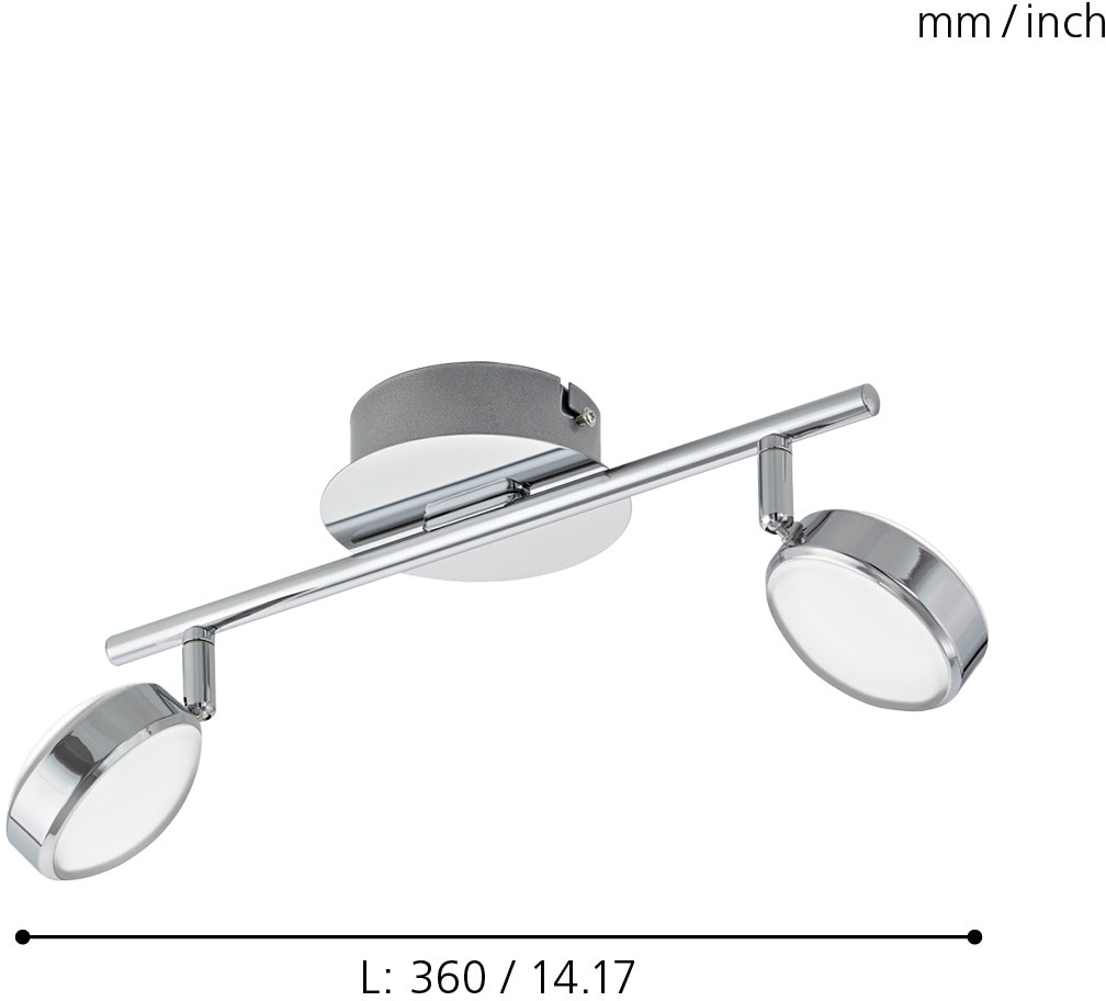 EGLO LED Deckenleuchte »SALTO«, 2 flammig, Leuchtmittel LED-Board | LED fest integriert, LED Deckenlampe