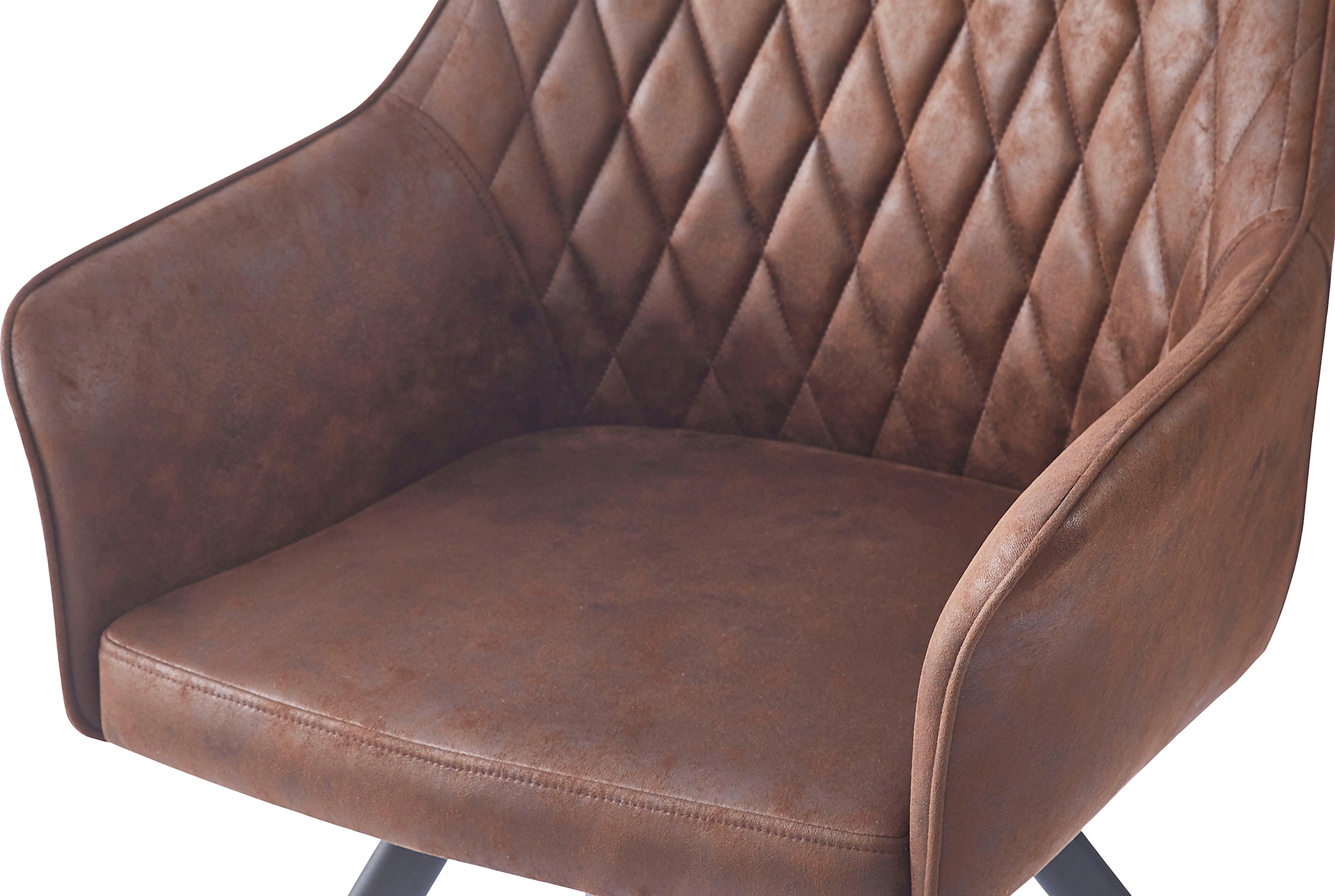 Kayoom Polsterstuhl »Stuhl Amber 225, Eleganter Stuhl mit Steppung«, 1 St., Eleganter Stuhl mit Steppung, moderne Eisen-Füße