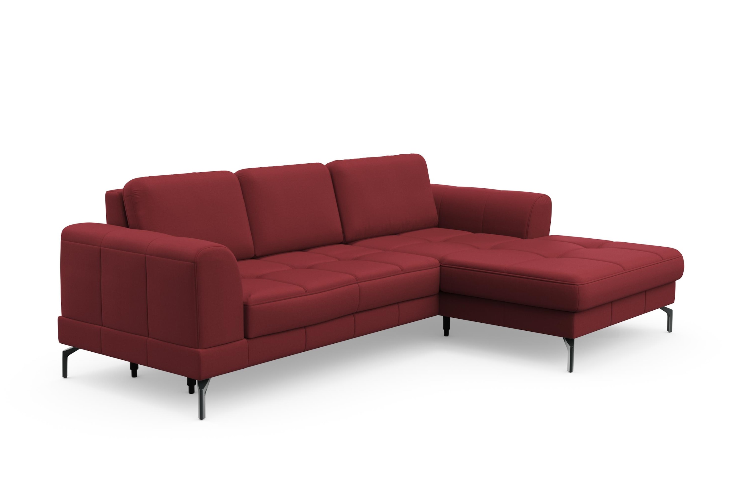 sit&more Ecksofa »Bendigo L-Form«, inklusive Sitztiefenverstellung, Bodenfreiheit 15 cm, 2 Fußfarben
