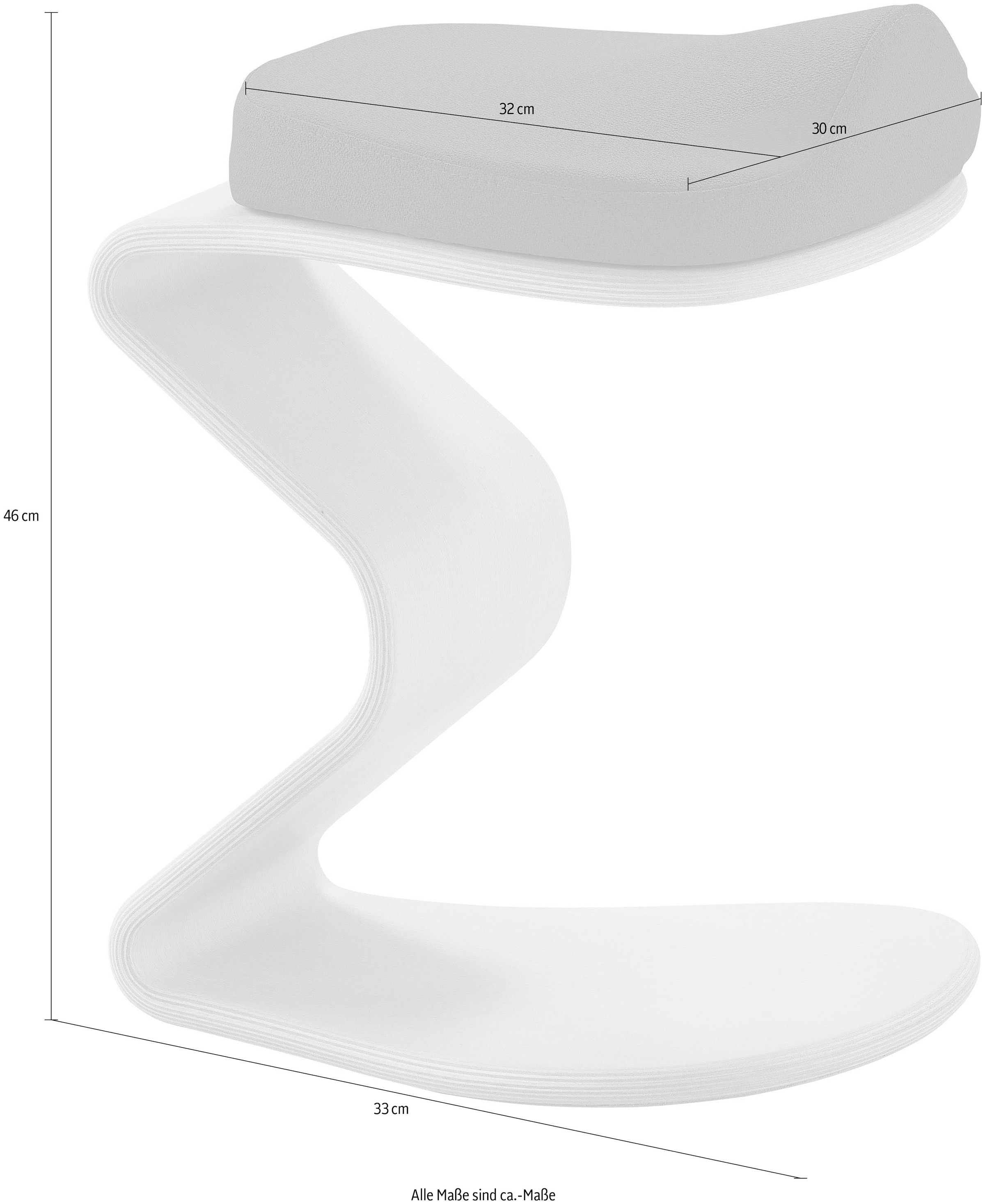 Mayer Sitzmöbel Sitzhocker »1180«, (1 St.), NEST NATURE Hocker small mit 3D-/Komfortsitz 1180
