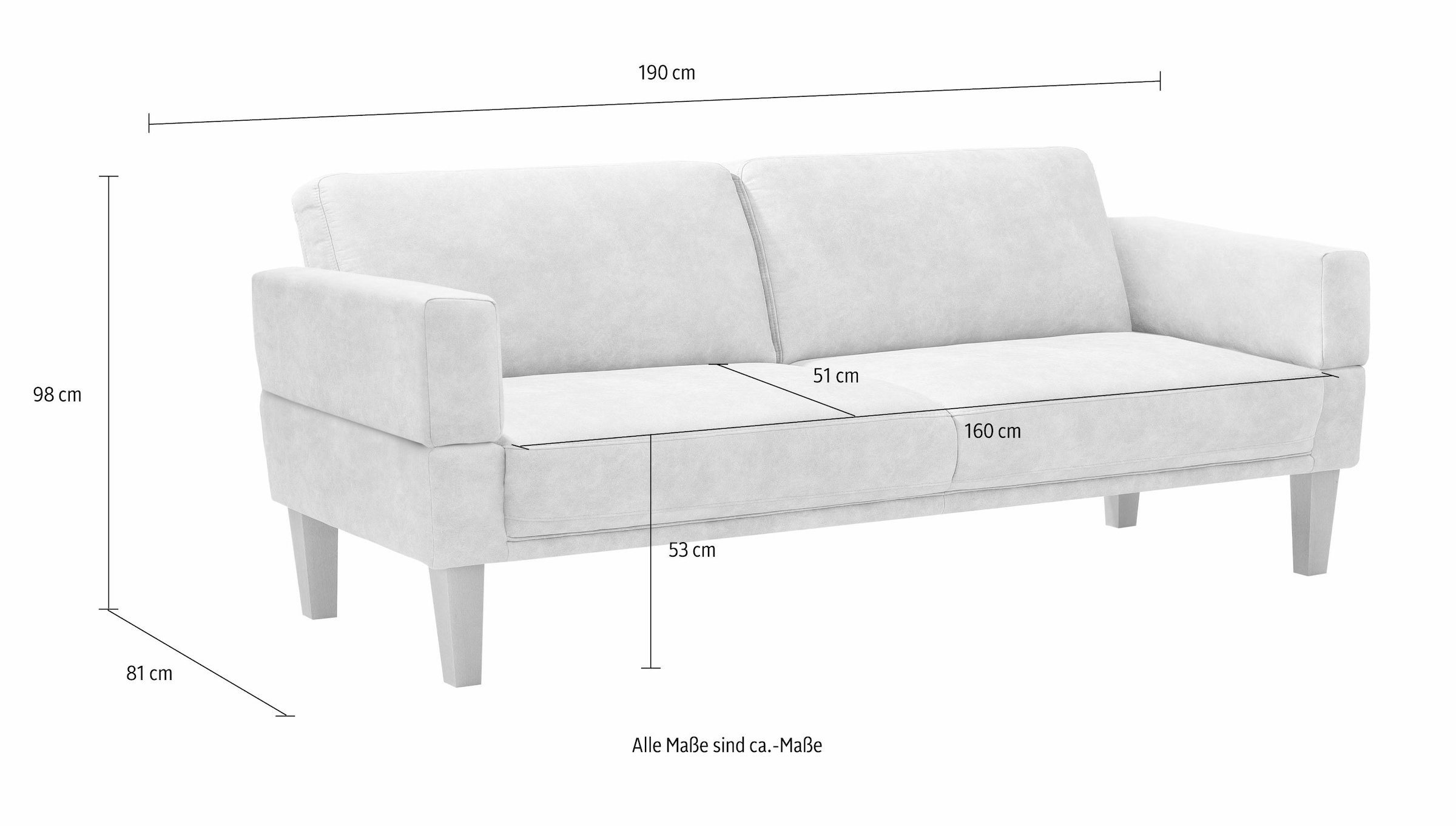Home affaire Sofa »Fehmarn«, in 3 Breiten