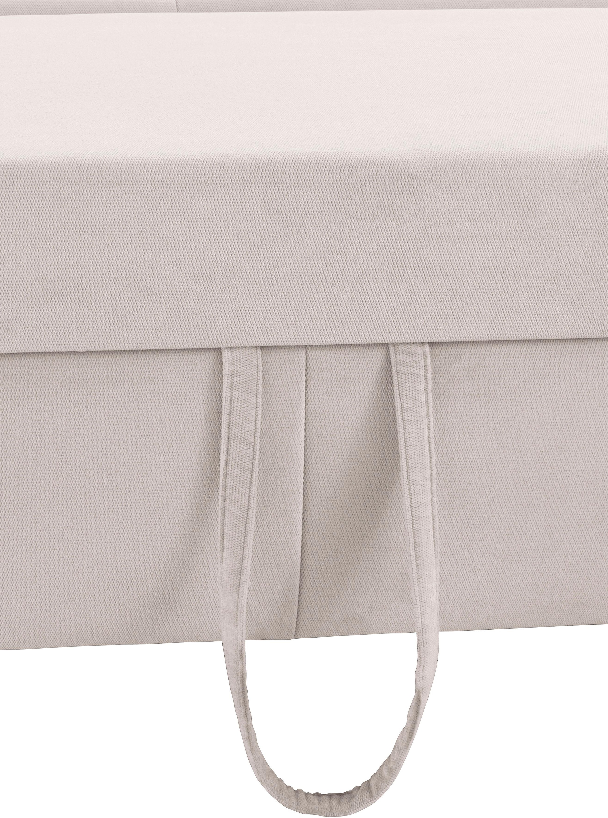 sit&more Ecksofa »Santo L-Form«, mit Federkern, wahlweise mit Bettfunktion und Stauraum