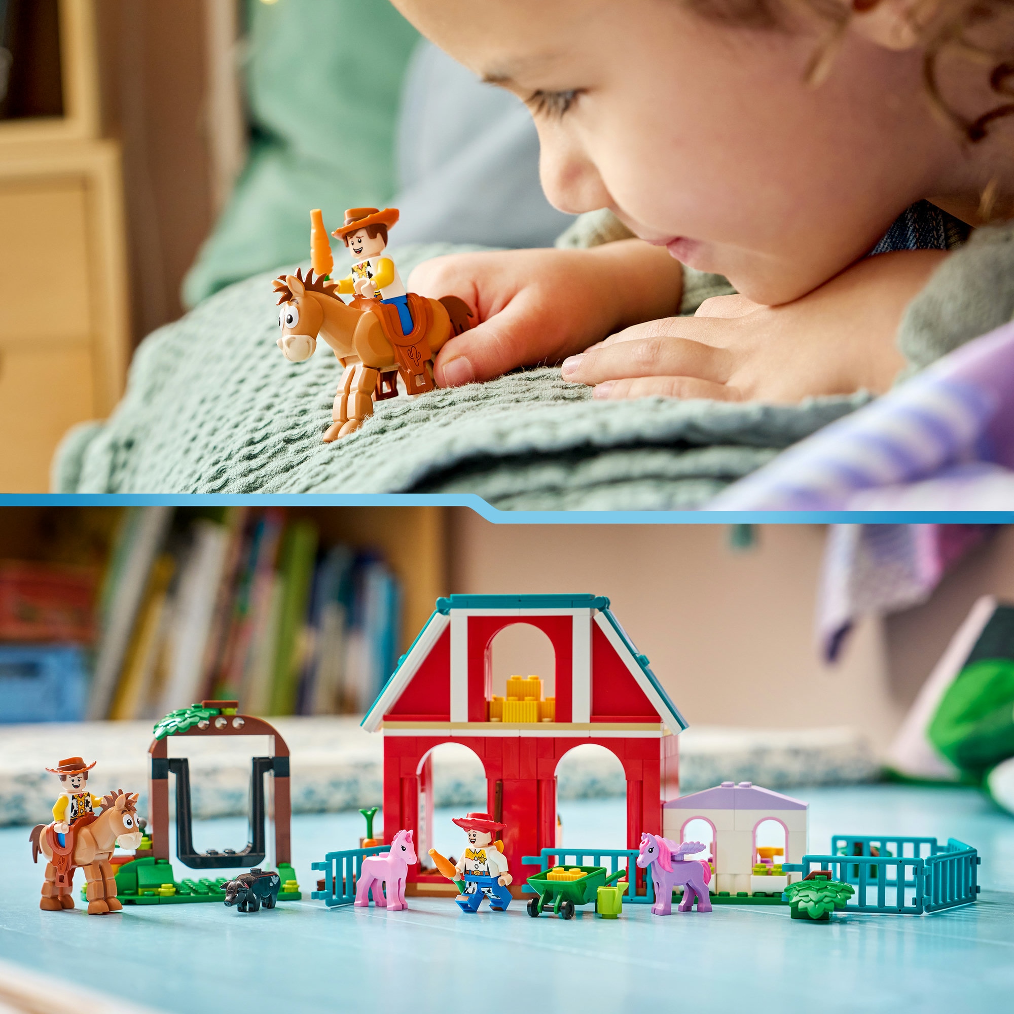 LEGO® Konstruktionsspielsteine »Blazes Pferderanch (43304), LEGO Disney Pixar«