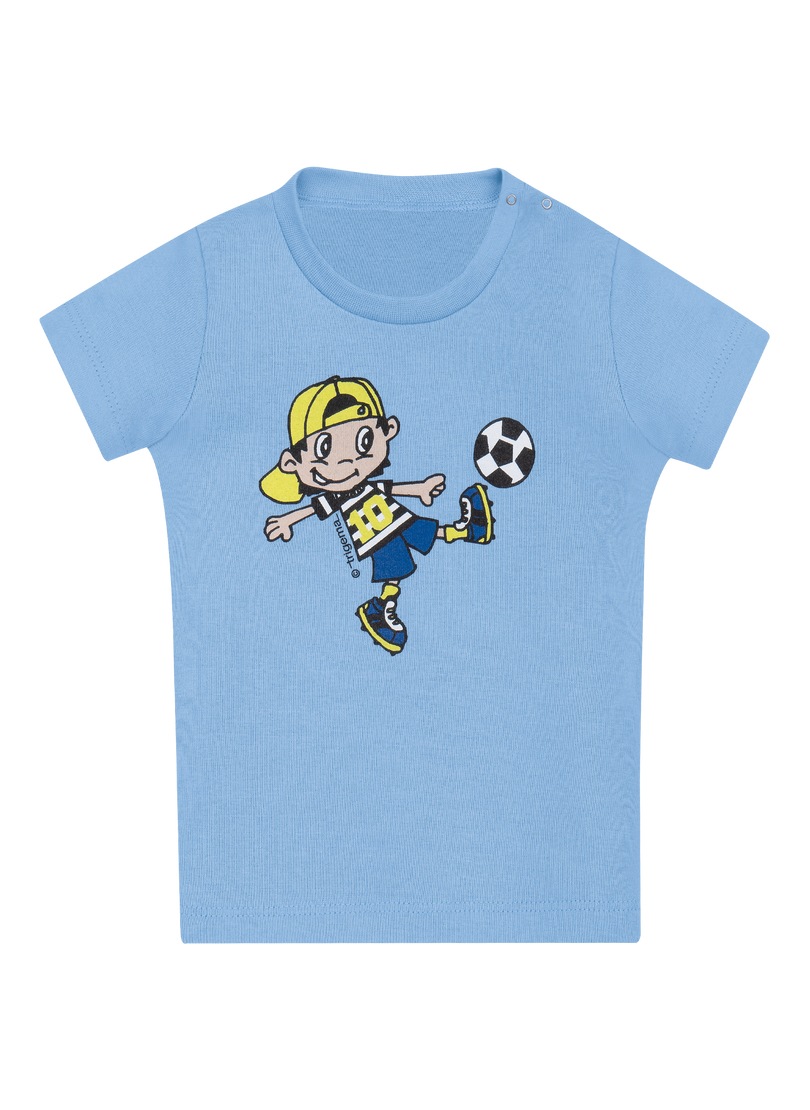 TRIGEMA T-Shirt »T-Shirt mit coolem Fußballer-Motiv« 1 Stk. tlg. horizont 80 80 100 % Baumwolle, Ringgarn supergekämmt