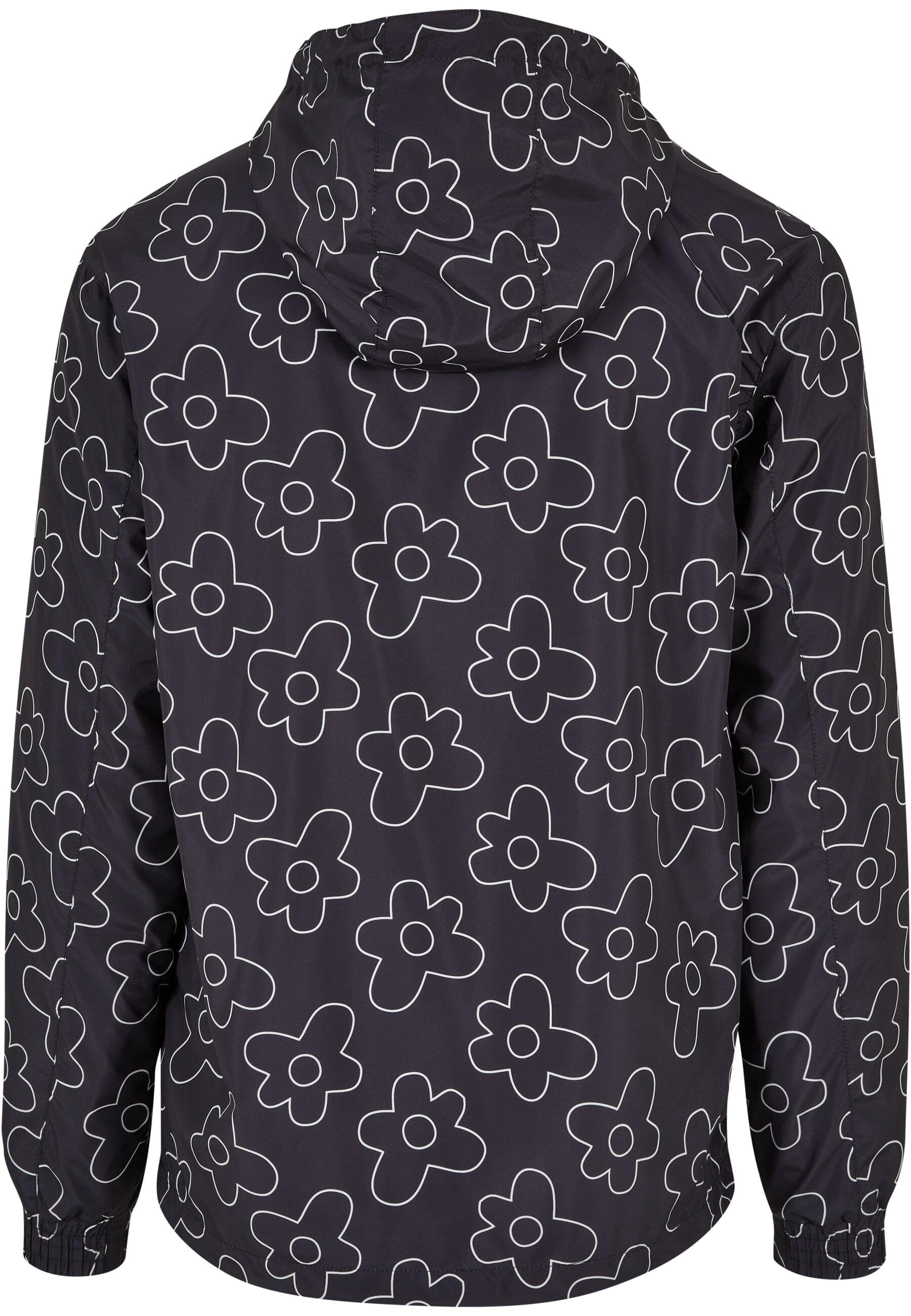 URBAN CLASSICS Windbreaker »Urban Classics Herren Flower AOP Pull Over Jacket« 1 Stk. tlg. mit Kapuze