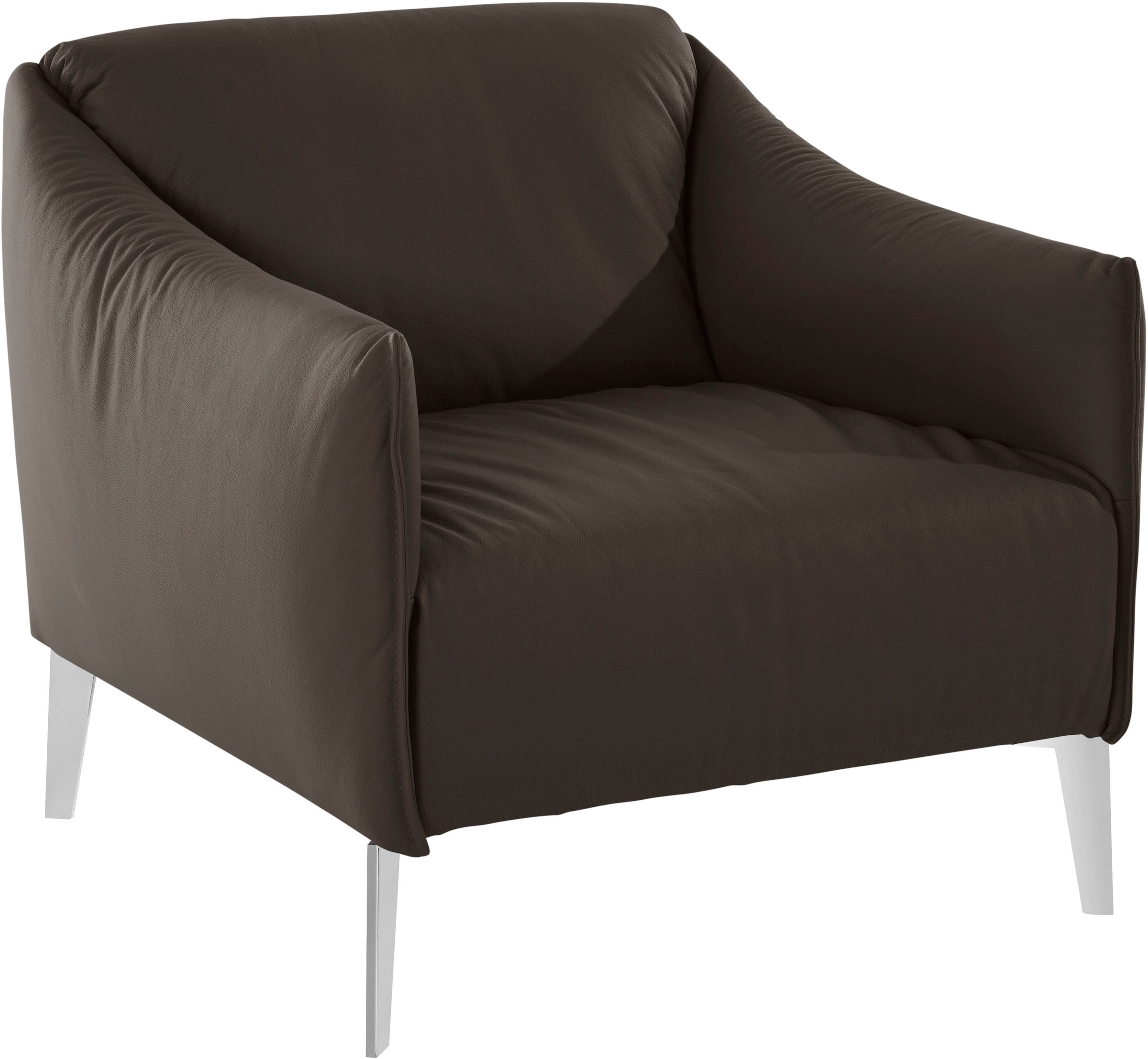 W.SCHILLIG Cocktailsessel »sally Designsessel, Loungesessel,«, mit Metall-Winkelfüßen in Chrom glänzend