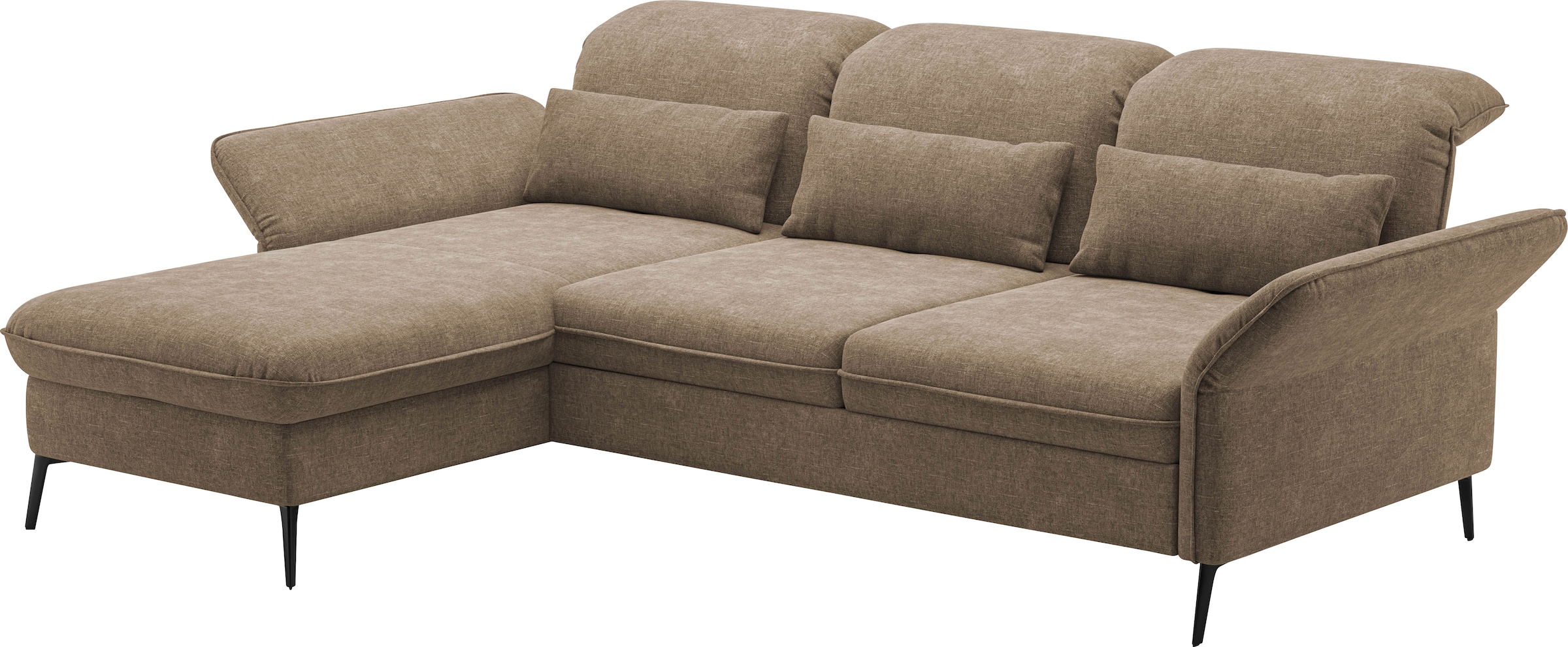 sit&more Ecksofa »Emely«, mit Sitztiefenverstellung optional mit Bettfunktion und Bettkasten