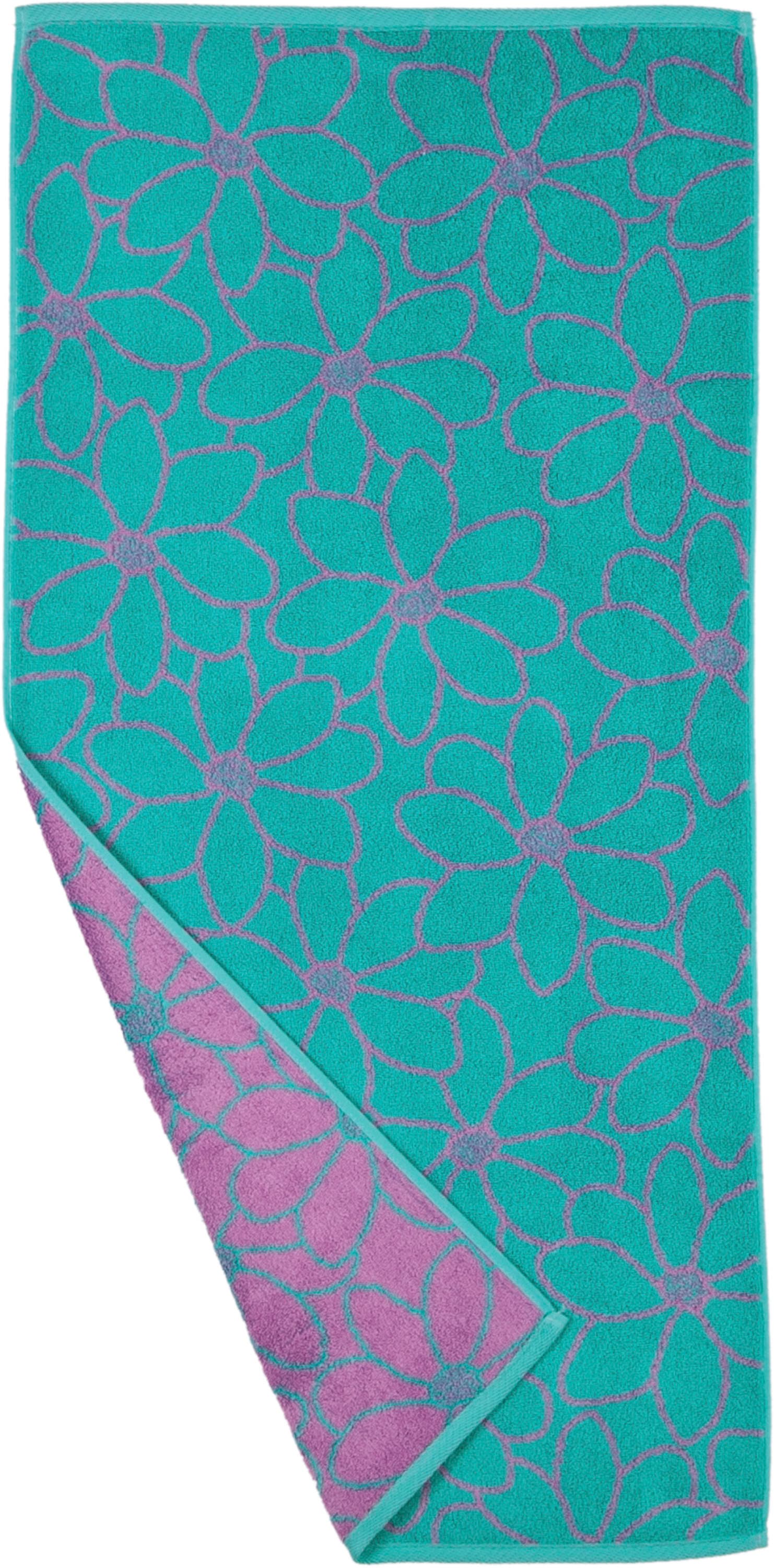 ROSS Handtücher »Blütenfond«, (2 aus schnell bequem bestellen und feinster St.), Mako-Baumwolle