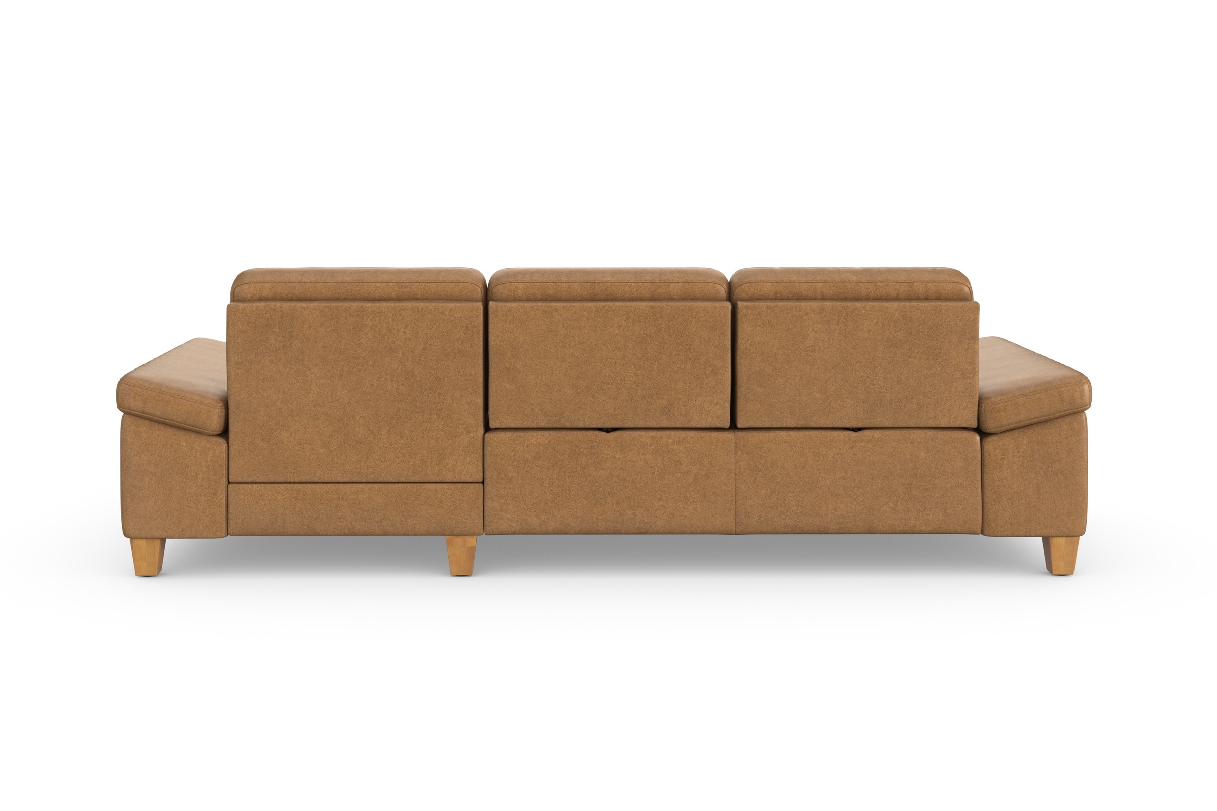 sit&more Ecksofa »Westham L-Form«, mit Recamiere, mit oder ohne Bettfunktion, Bettkasten, Füße Eiche