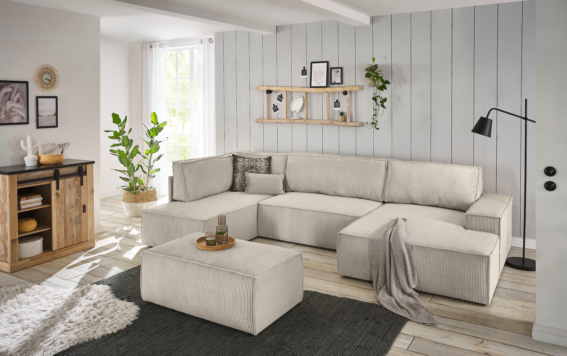 Home affaire Hocker »SHERWOOD«, passend zur Polster-Serie SHERWOOD