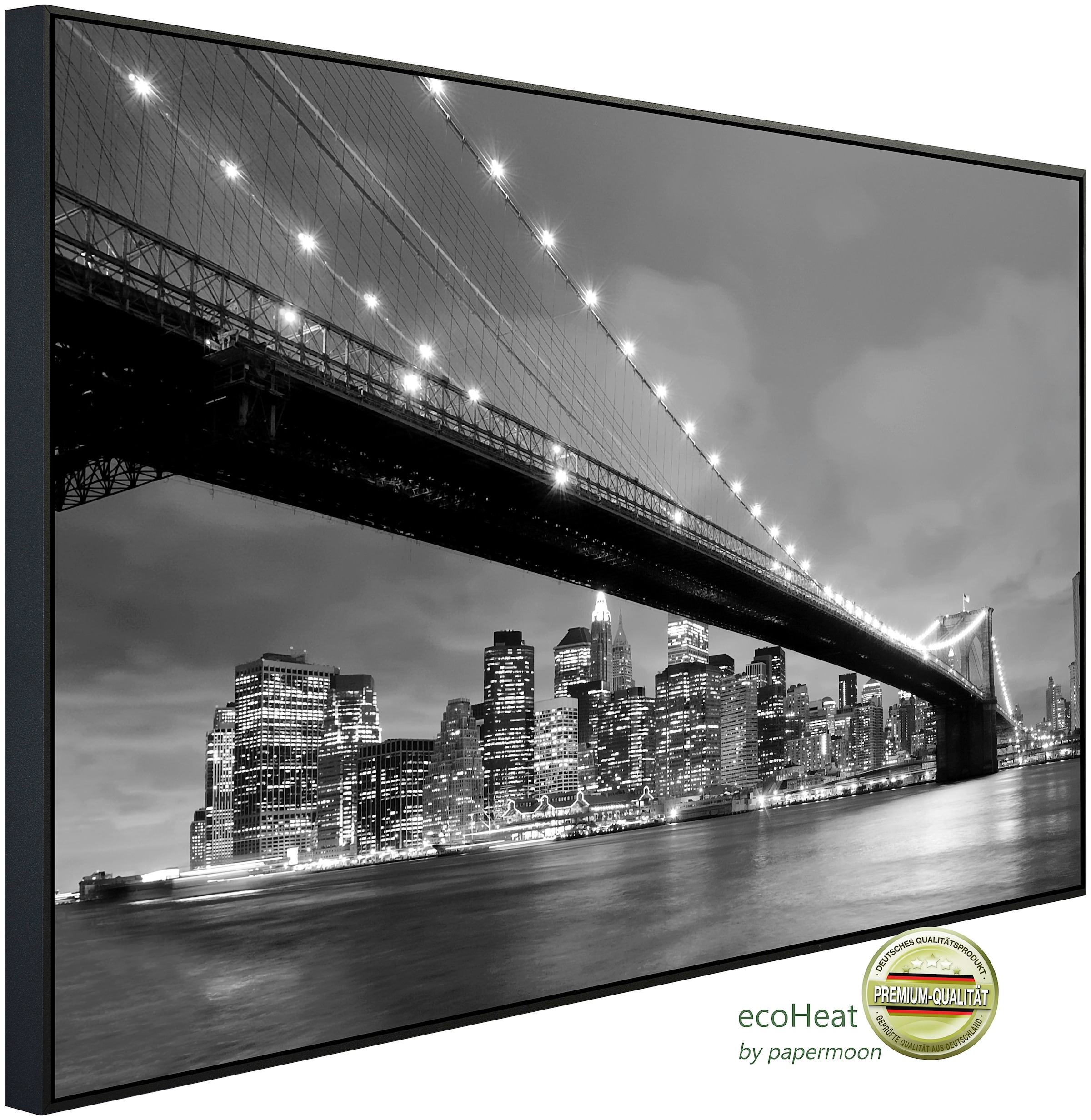 Papermoon Infrarotheizung »New York Brücke Schwarz & Weiß«, sehr angenehme günstig online kaufen