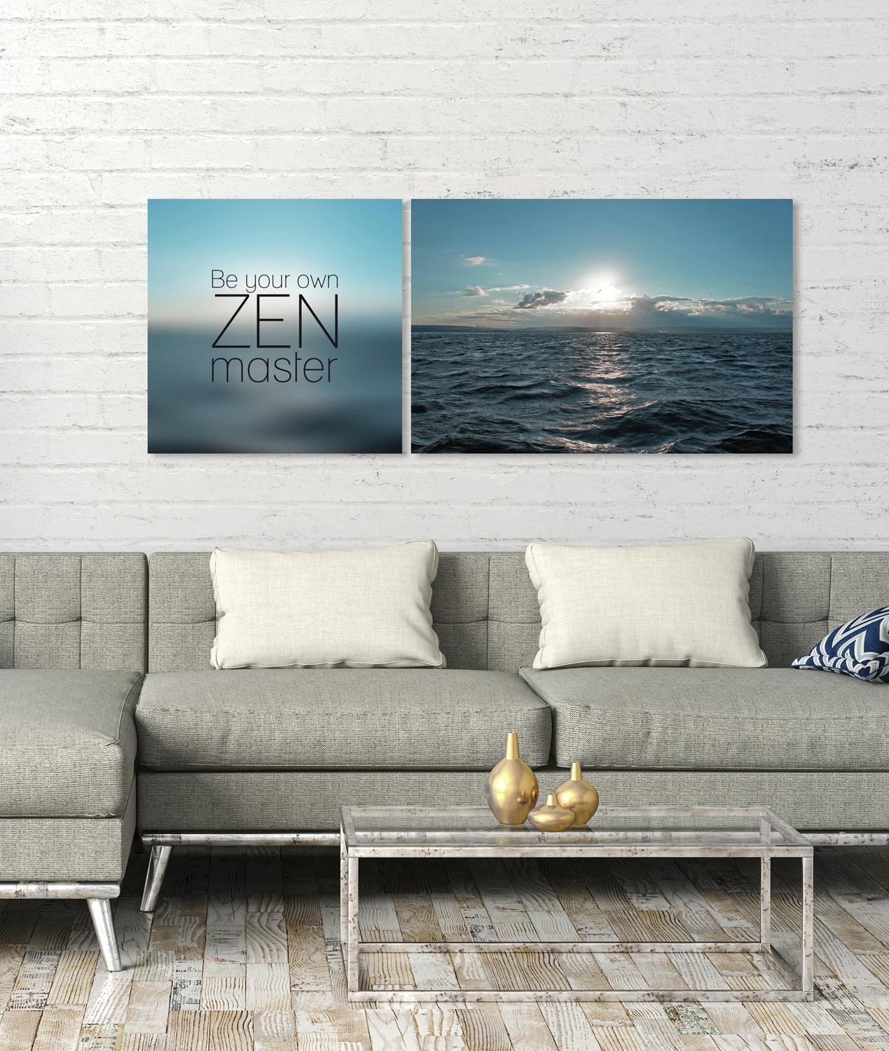 queence Leinwandbild »Zenmaster«, (Set), Premium-Leinwandstoff, Handarbeit günstig online kaufen
