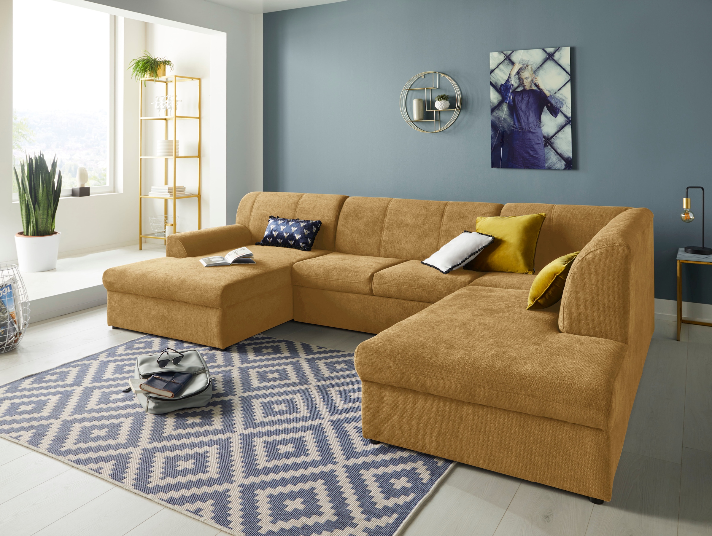 DOMO collection Wohnlandschaft "Topper, elegant und zeitlos, komfortabel, U günstig online kaufen