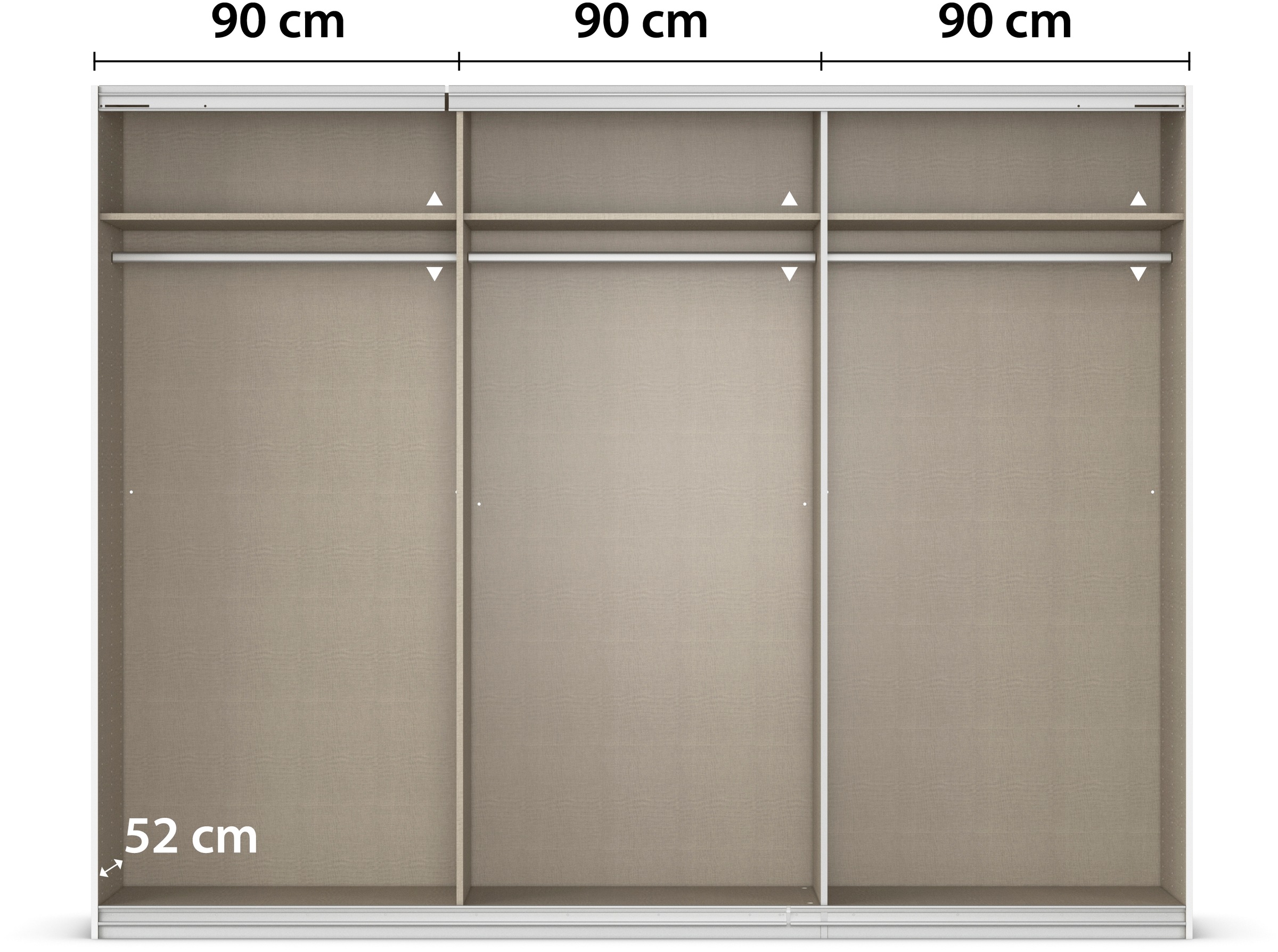 rauch Schwebetürenschrank »Kleiderschrank Schrank Garderobe KULMBACH«, in 2 Höhen erhältlich, mit Metallgriffleisten MADE IN GERMANY