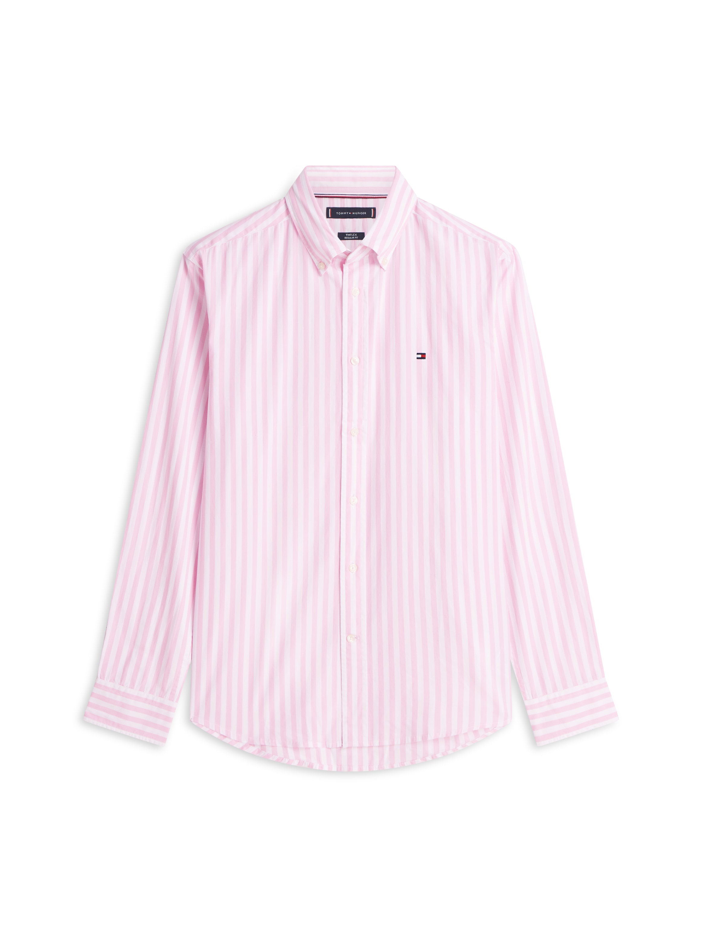 Tommy Hilfiger Langarmhemd »FLEX POPLIN CLASSIC STP Regular Fit« gestreift, Button-Down-Kragen