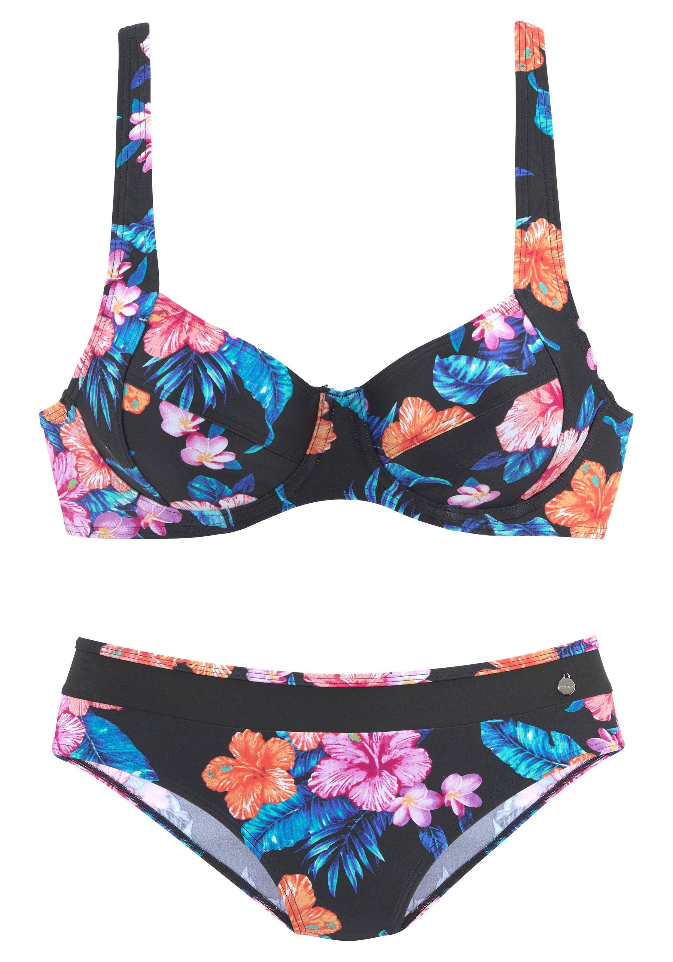 LASCANA Bügel-Bikini mit breiten Trägern und Print